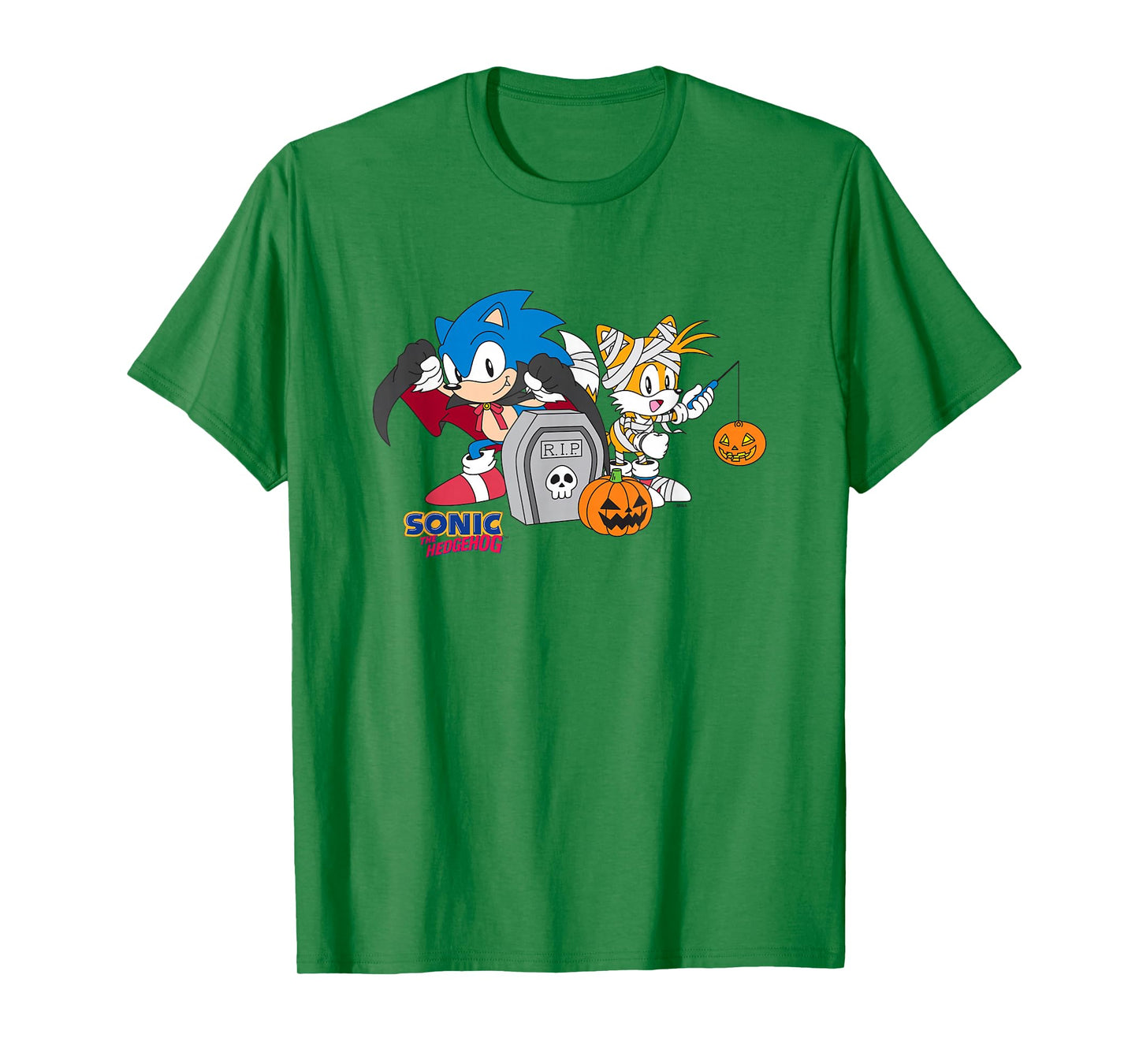 Sonic The Hedgehog Halloween Creepy Sonic And Tails Logo T-Shirt