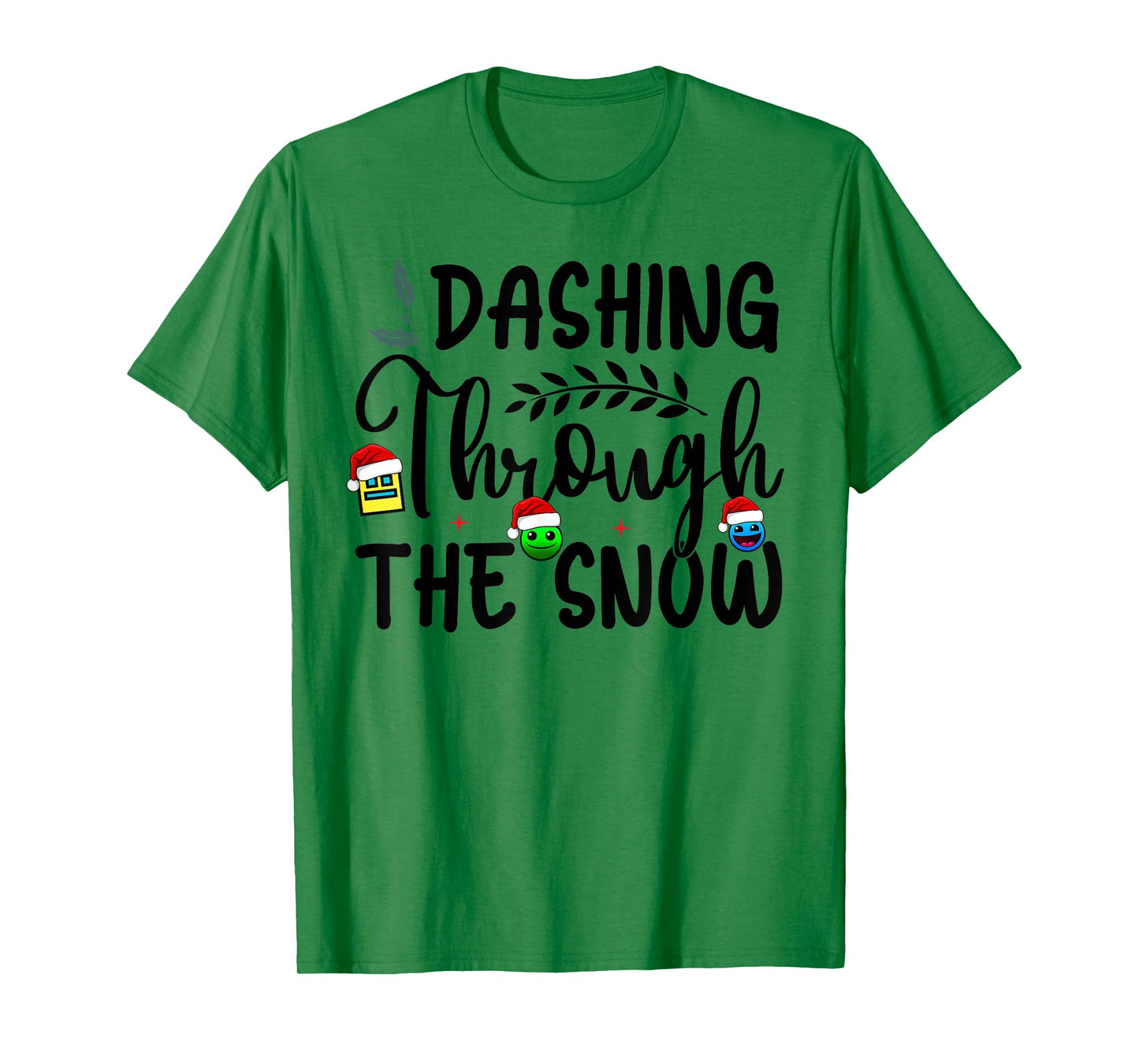 Geometry Dashing Through The Snow Sleep Dash Game Christmas T-Shirt
