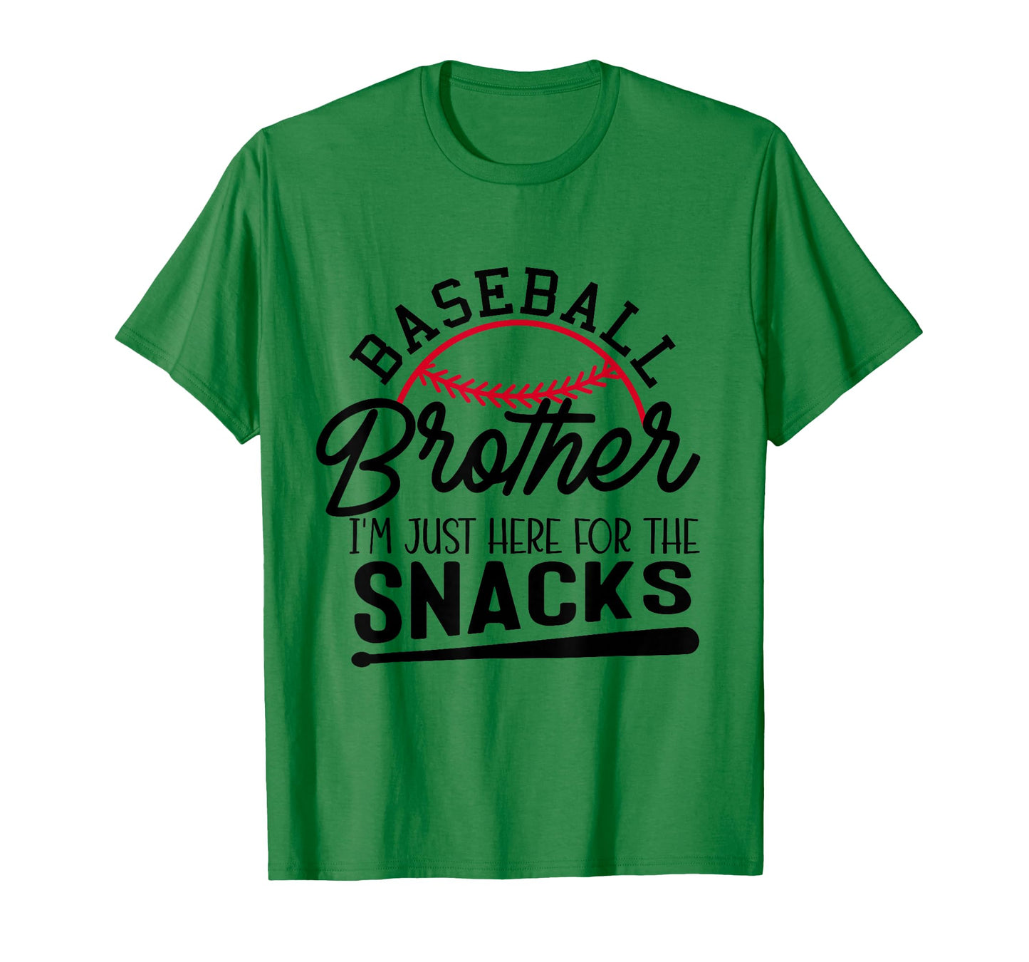 Baseball Brother I'm Just Here for the Snacks Funny Baseball T-Shirt