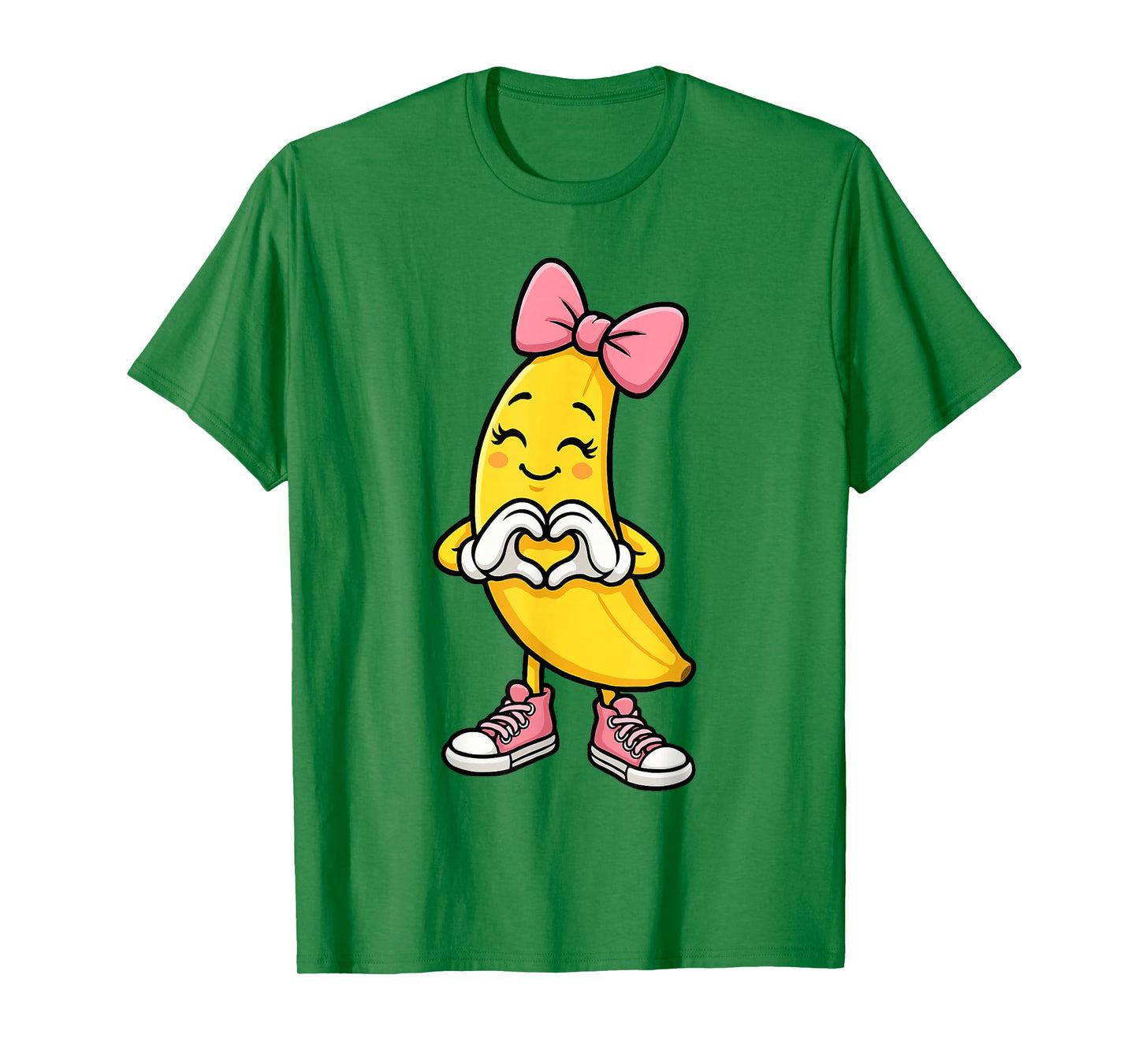 Cute Banana Coquette Bow Retro Banana Girls Kids Women T-Shirt