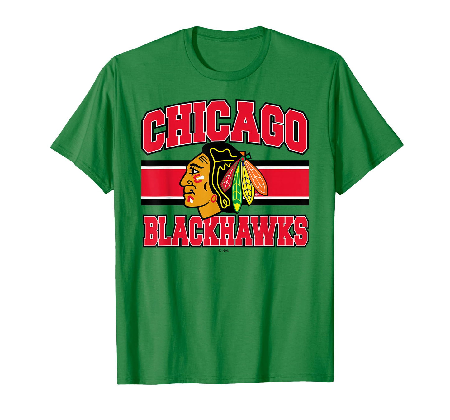 Chicago Blackhawks Stripe Gray Officially Licensed T-Shirt