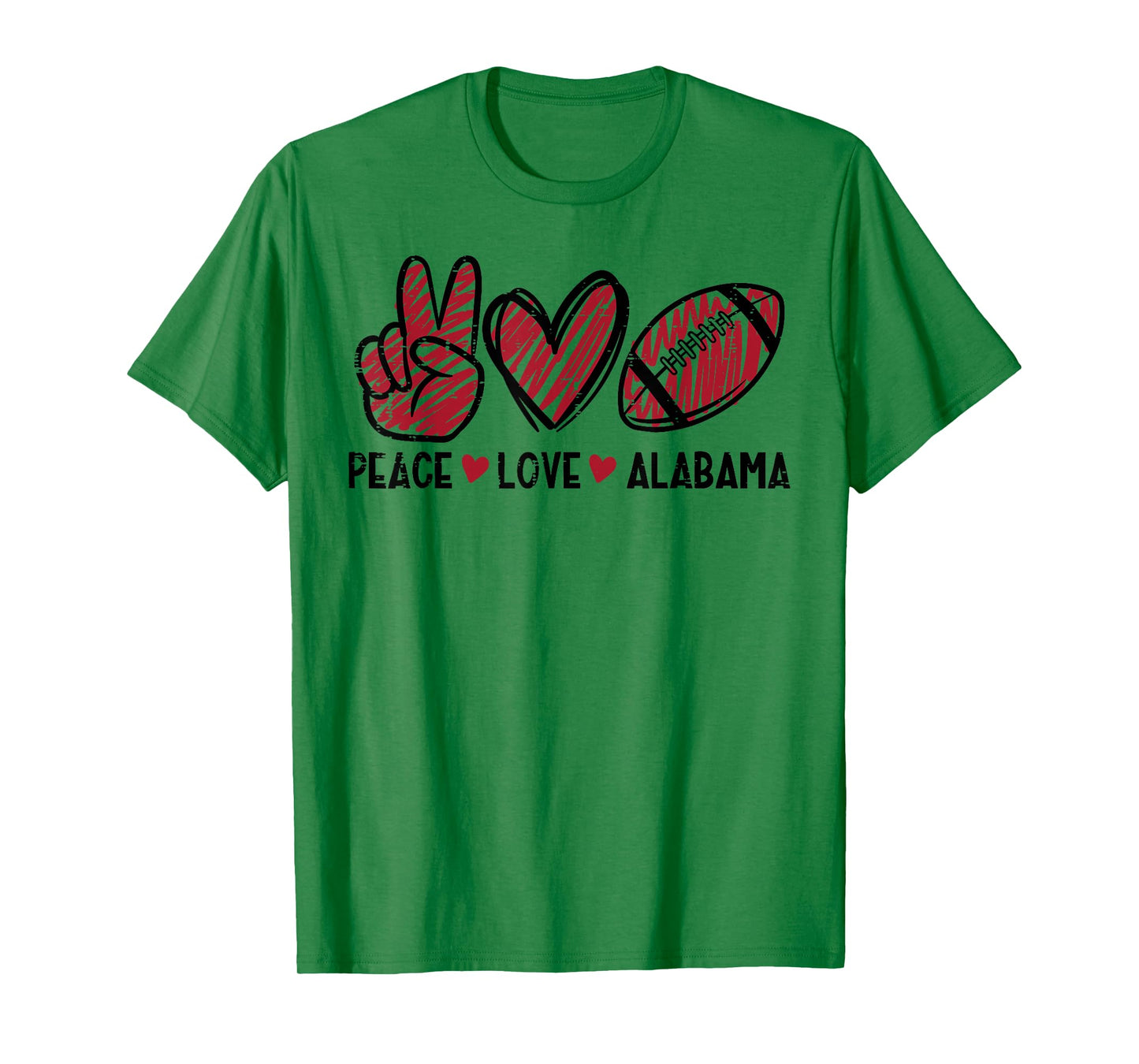 Peace Love Alabama Men Women Kids Boys Girls Youth Teen T-Shirt