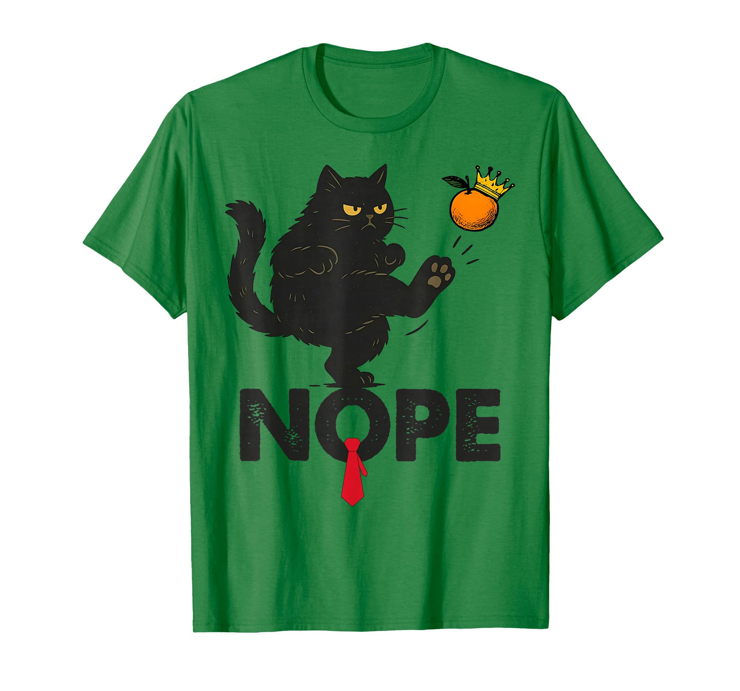 Nope Black Cat No Kings in America T-Shirt