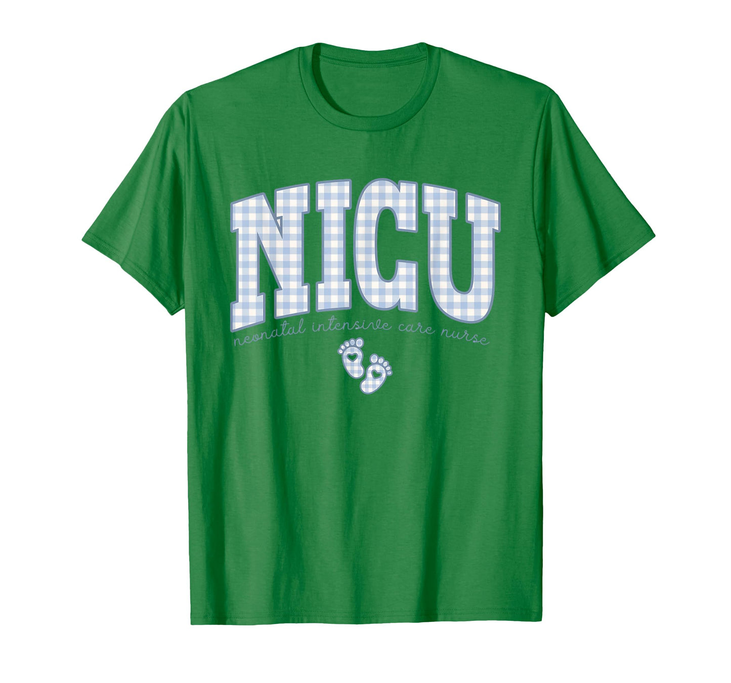 Women NICU Neonatal Intensive Care Nurse NICU Nurse Gingham T-Shirt