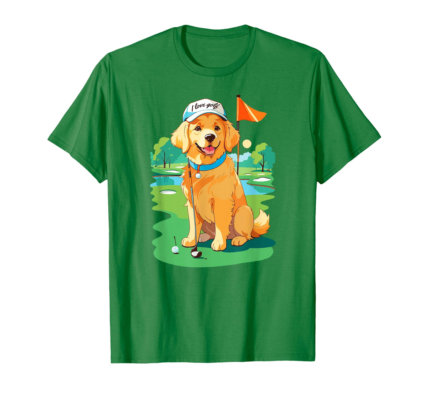 Golf Player Lover Golden Retriever T-Shirt