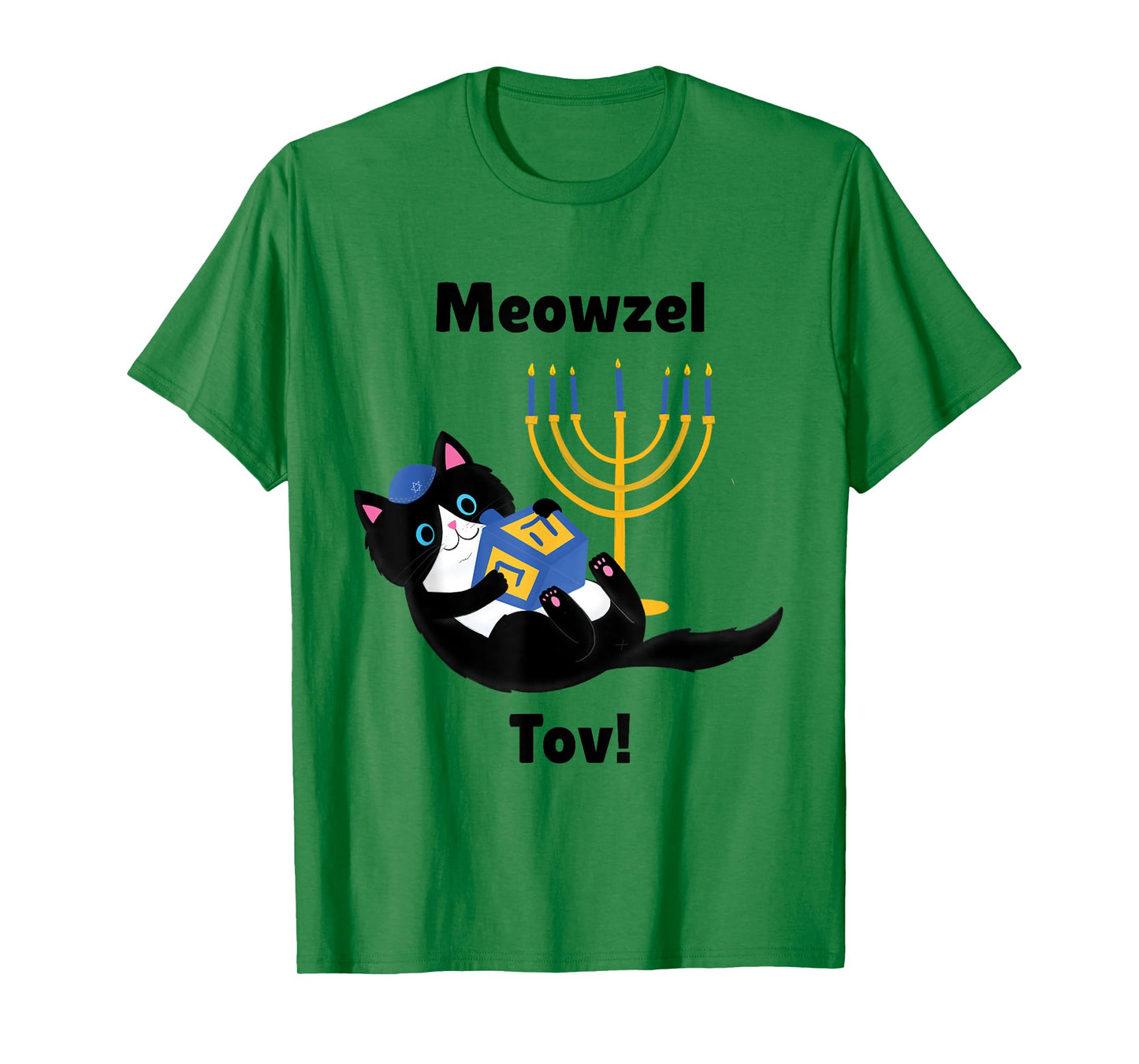MeowzeL Tov | Hanukkah Cat T-Shirt for Men Women Girls Kids