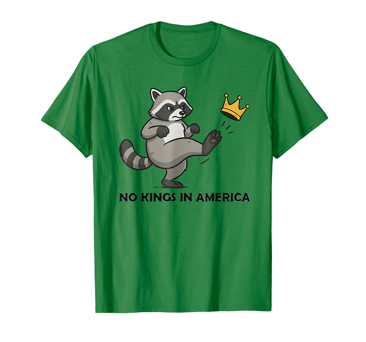 No Kings in America We The People Democracy Angry Raccoon T-Shirt