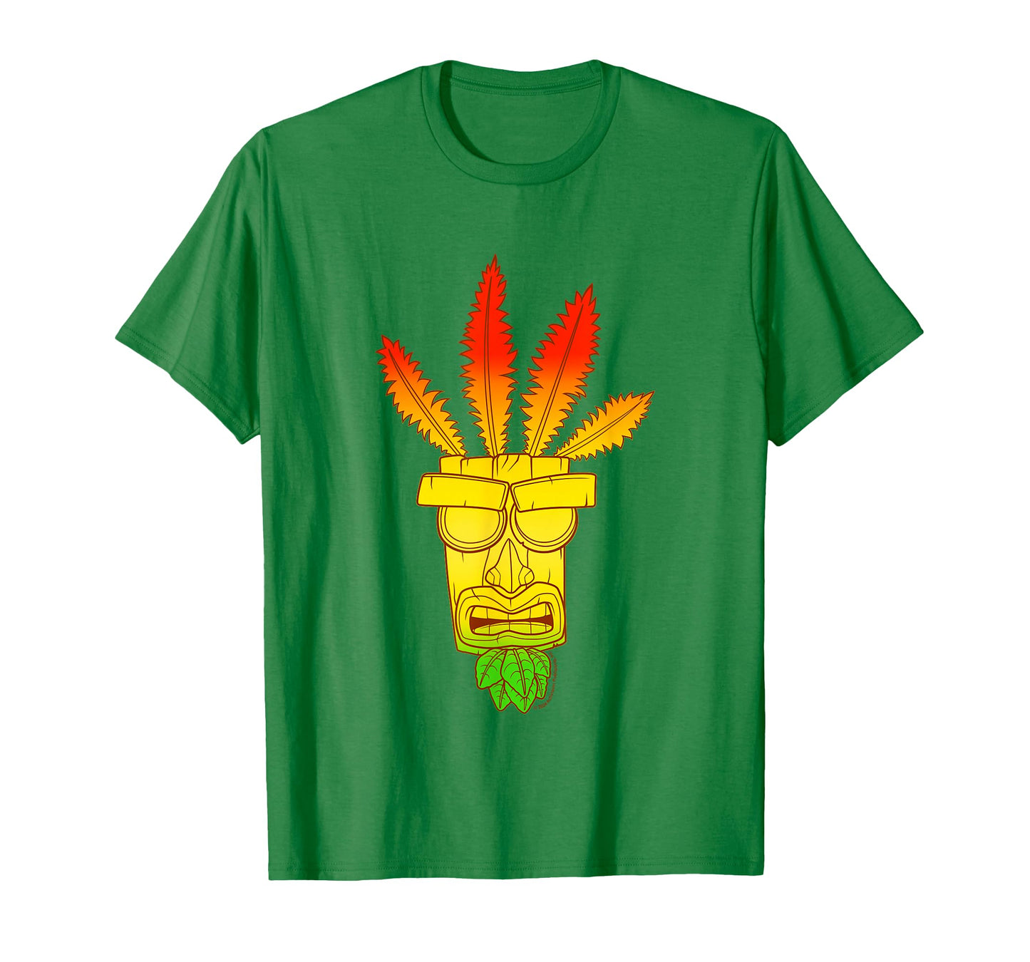 Crash Bandicoot Aku Aku Gradient Colors Chest Logo T-Shirt