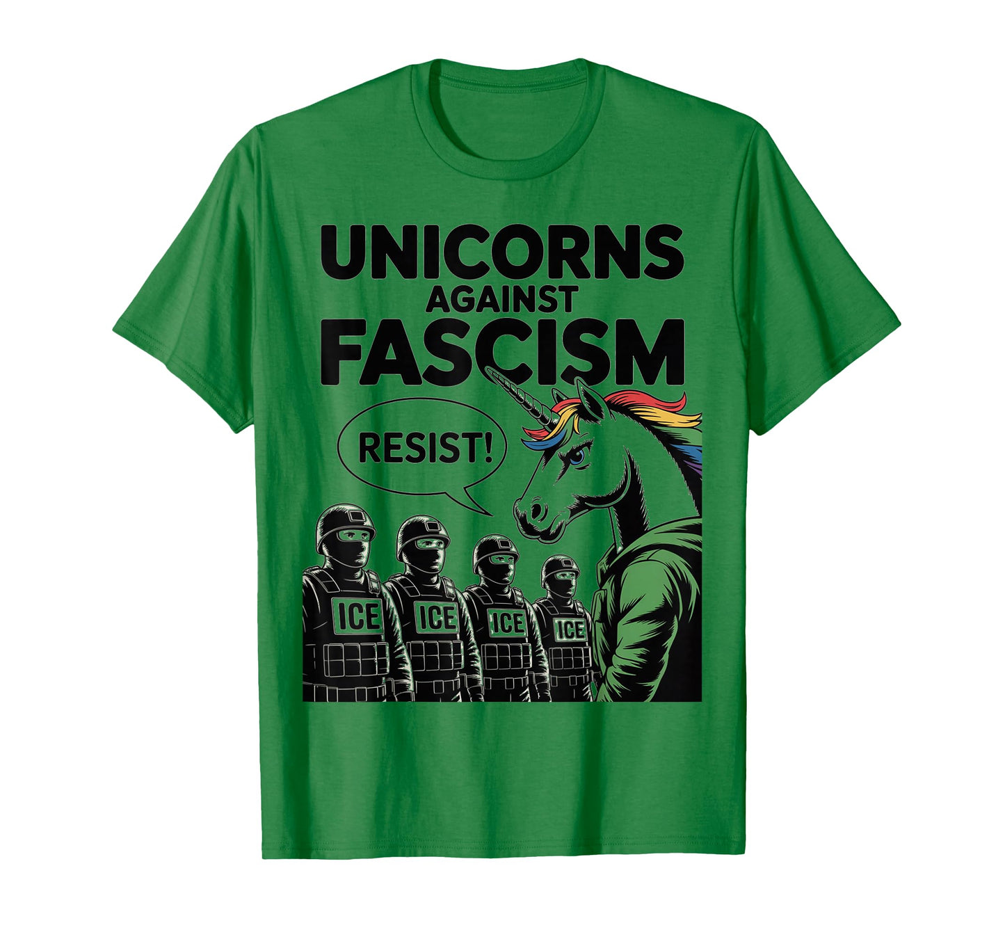 Unicorns Against Fascism LGBTQ Fascist 50501 No Kings Resist T-Shirt