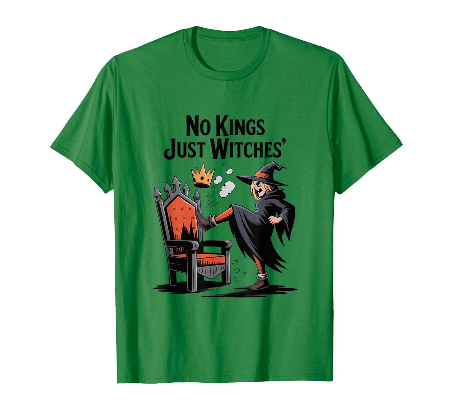No Kings Just Witches Funny Witchcore Halloween Art T-Shirt