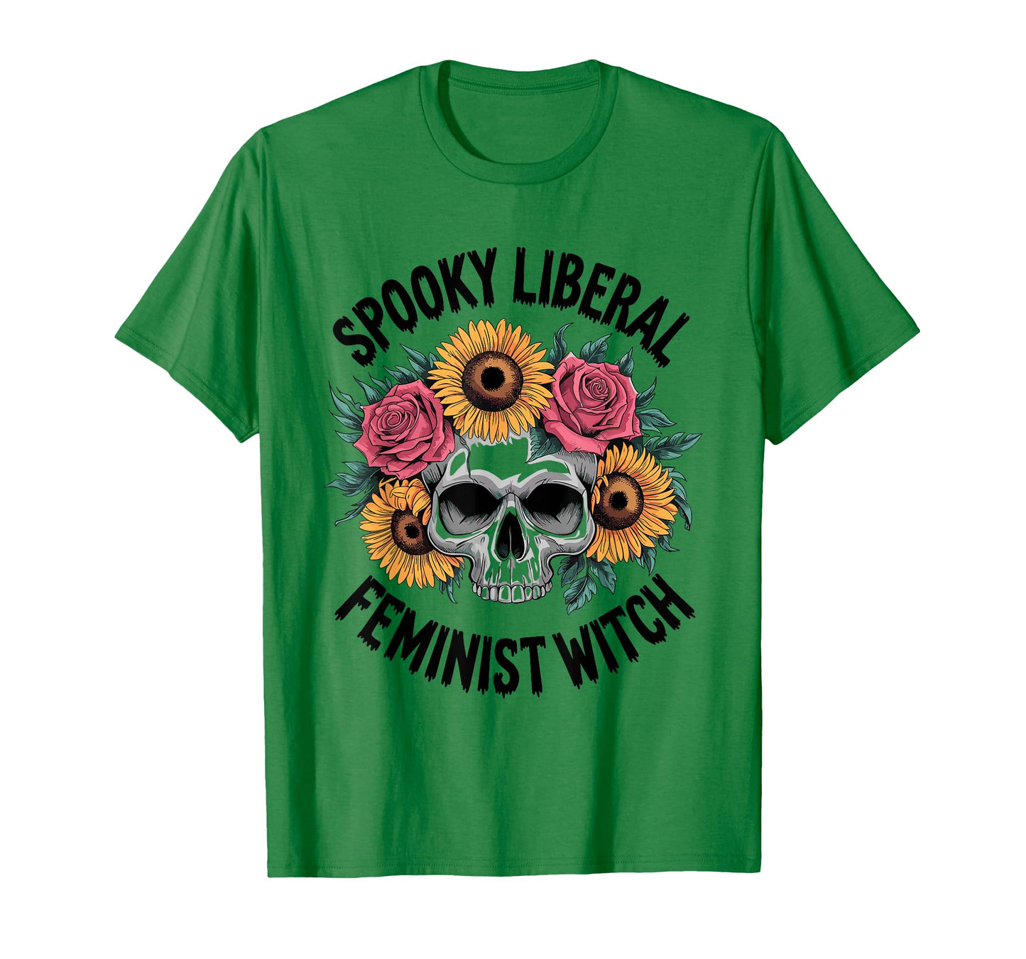 Spooky Liberal Feminist Witch Halloween Witch Vibes T-Shirt