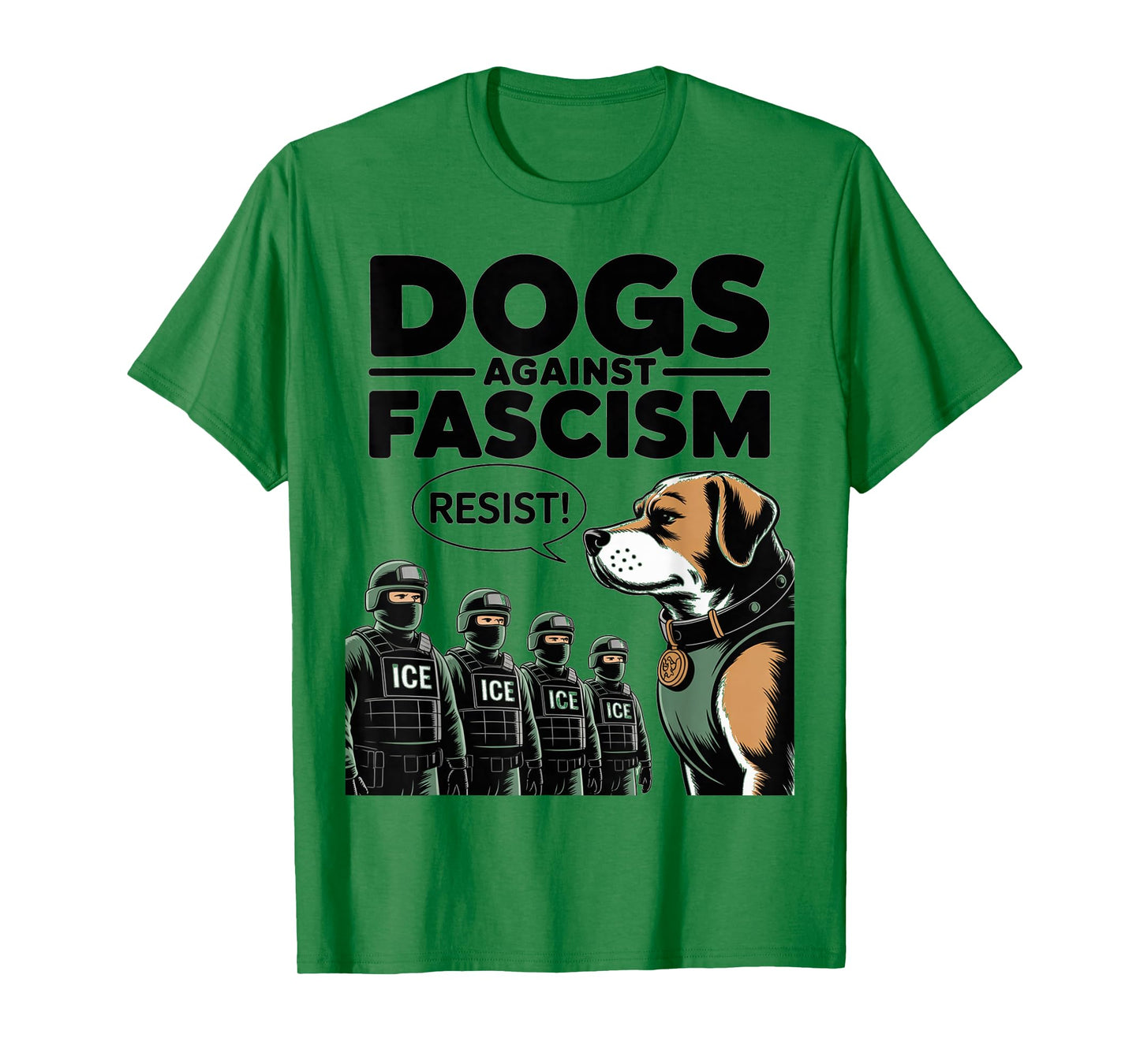 Dogs Against Facism Facist USA 50501 No Kings Resist Dog T-Shirt