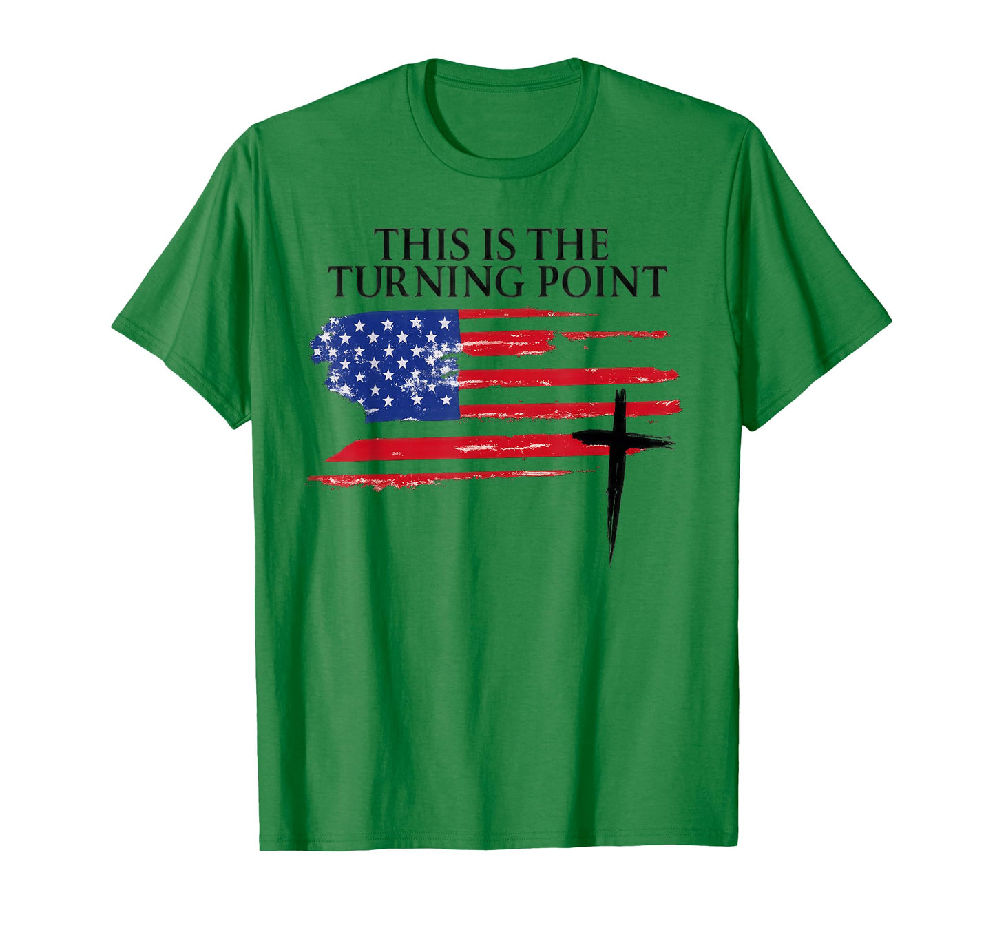 White This is The Turning Point American Flag T-Shirt
