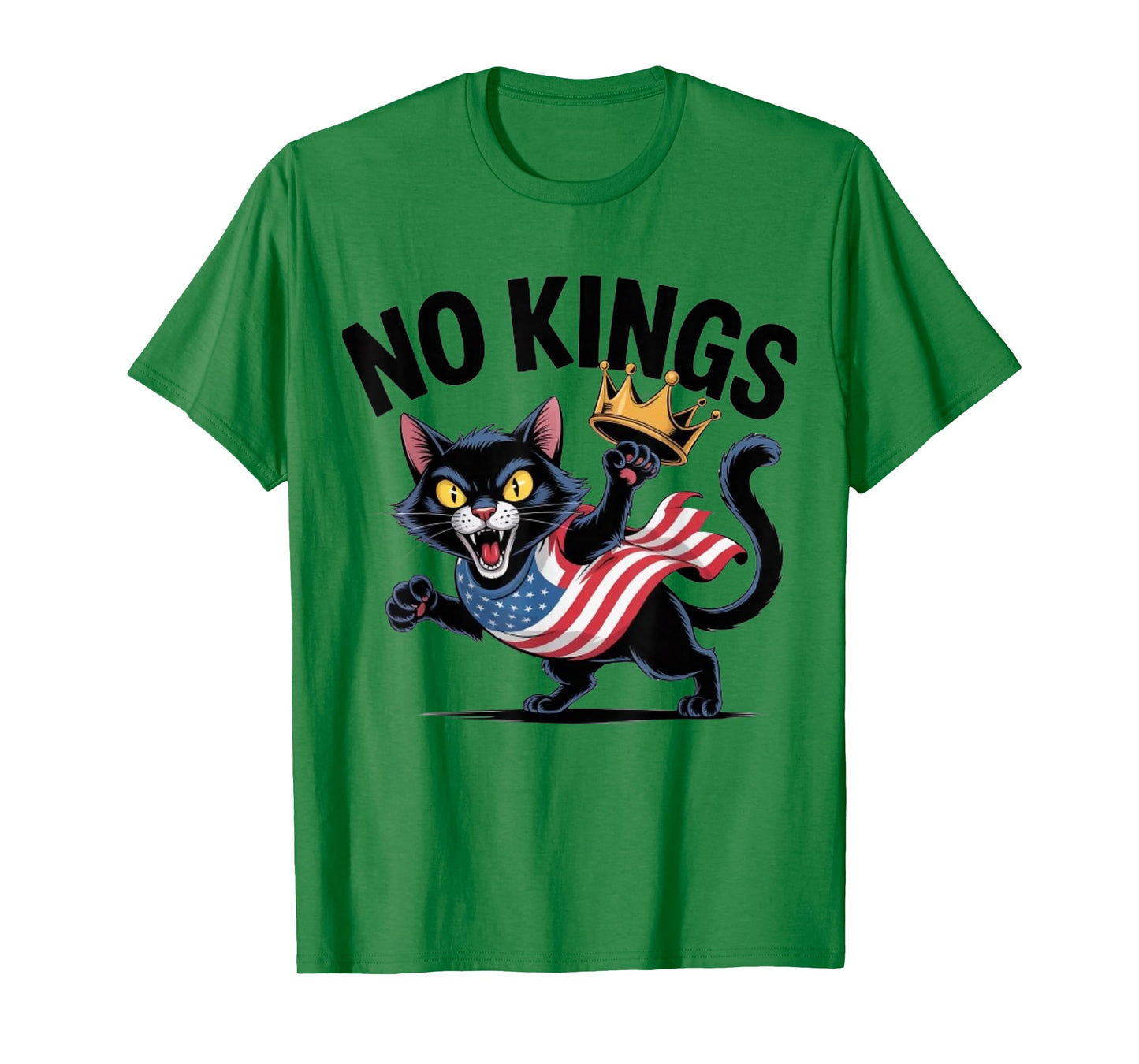 No Kings Funny Cat Politics Freedom Revolution Democracy T-Shirt