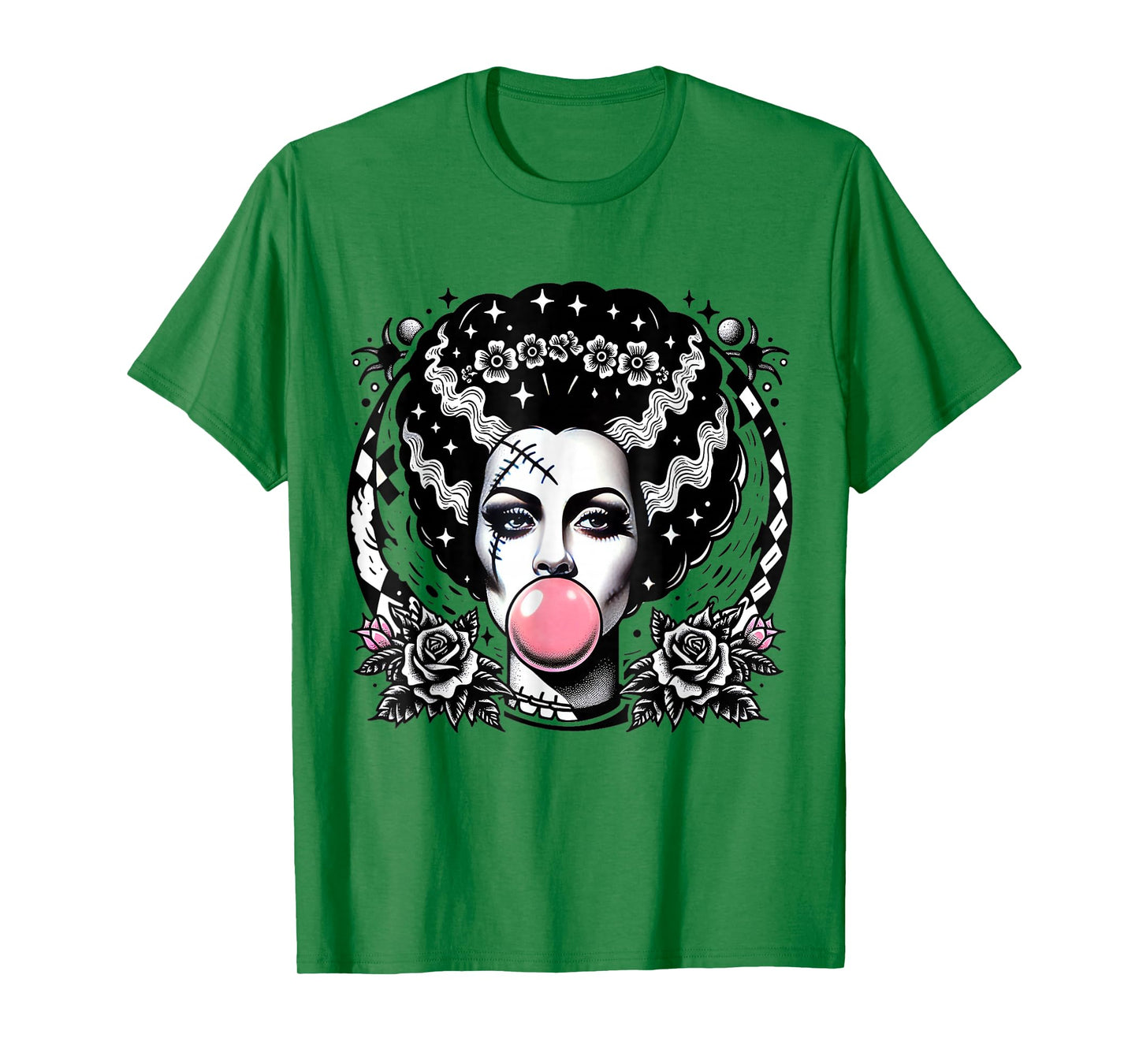 Bride of Frankenstein Bubblegum Monster Halloween Graphic T-Shirt