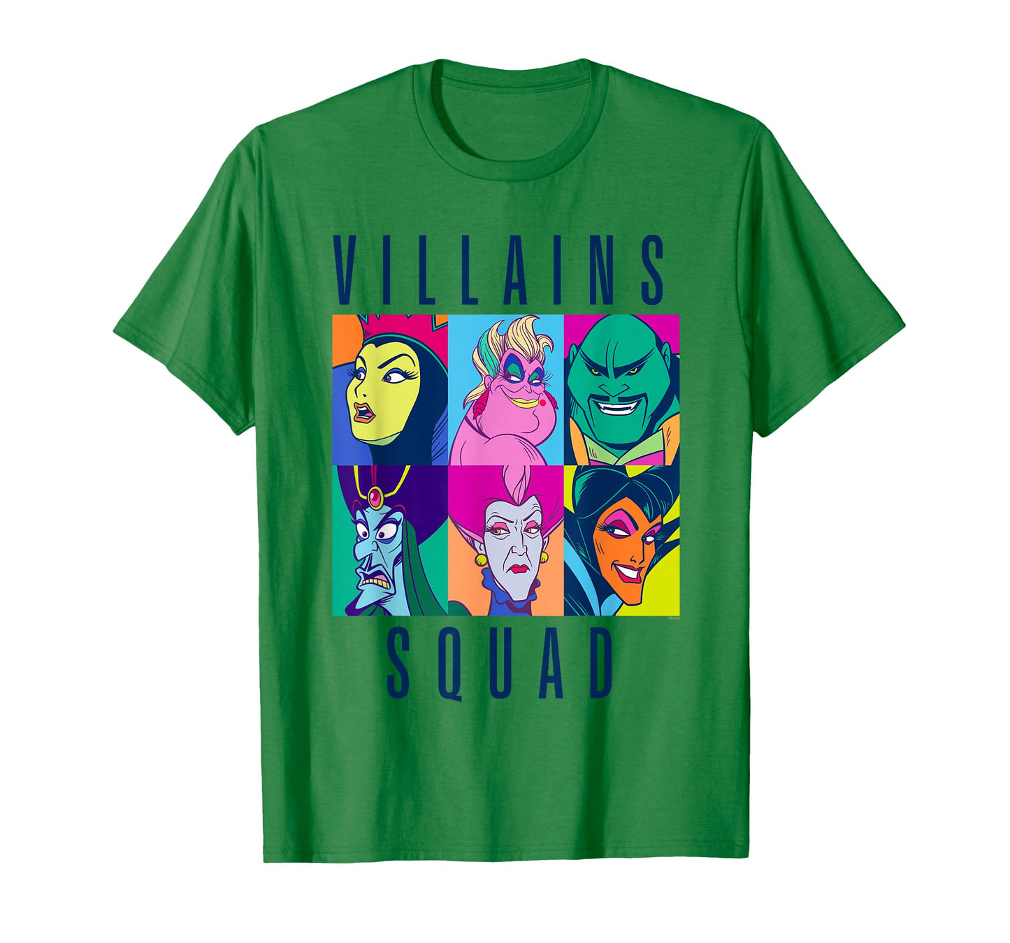 Disney Villains Squad Retro Color Grid Collage T-Shirt