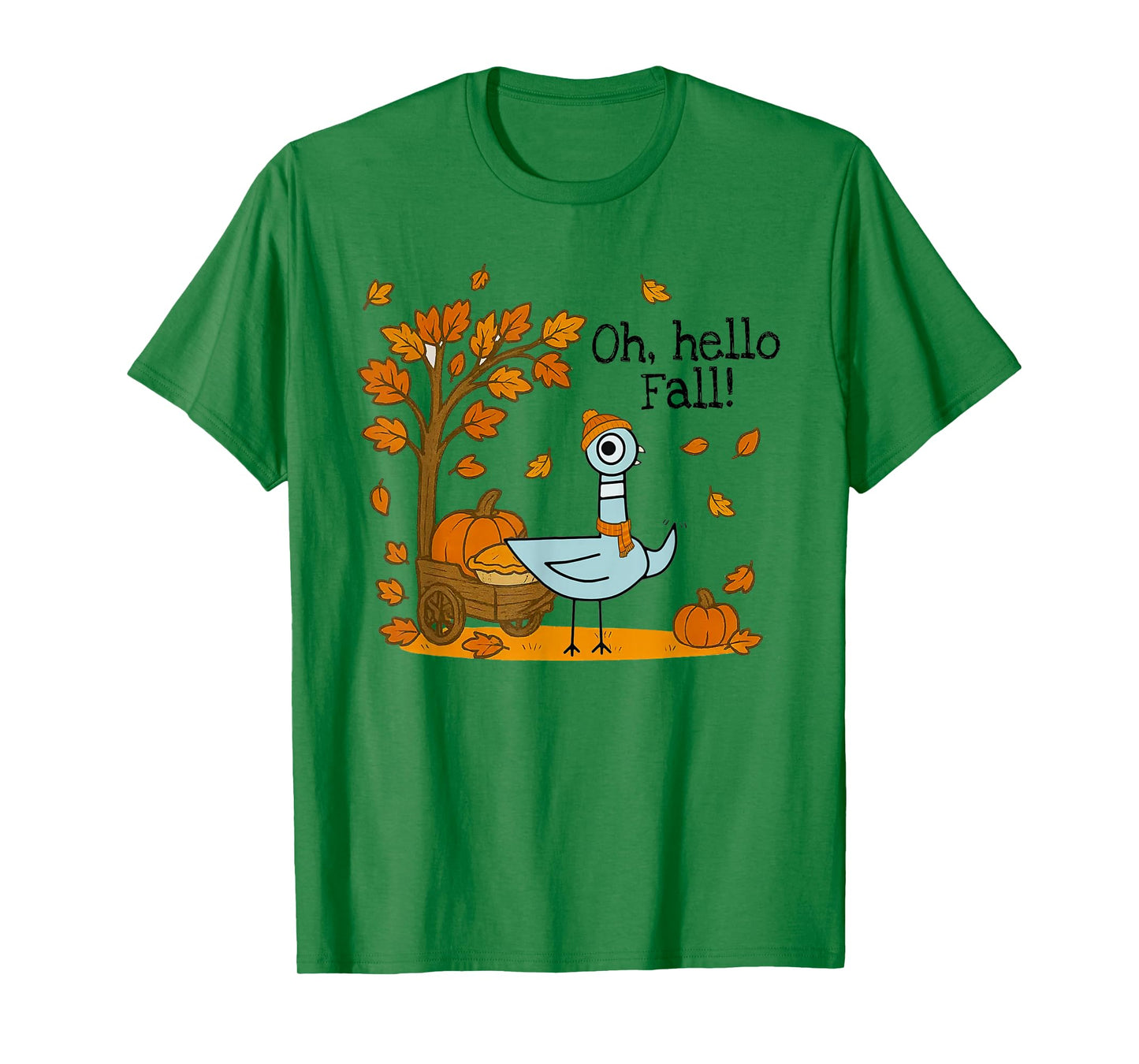 Oh, Hello Fall Pigeon Autumn Pumpkin Season Teachers Kids T-Shirt
