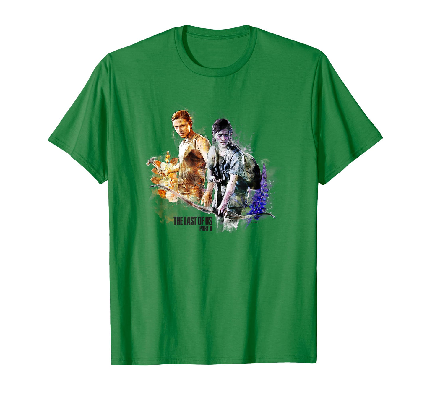 The Last of Us Part II Iconic Abby Ellie Watercolor Floral T-Shirt