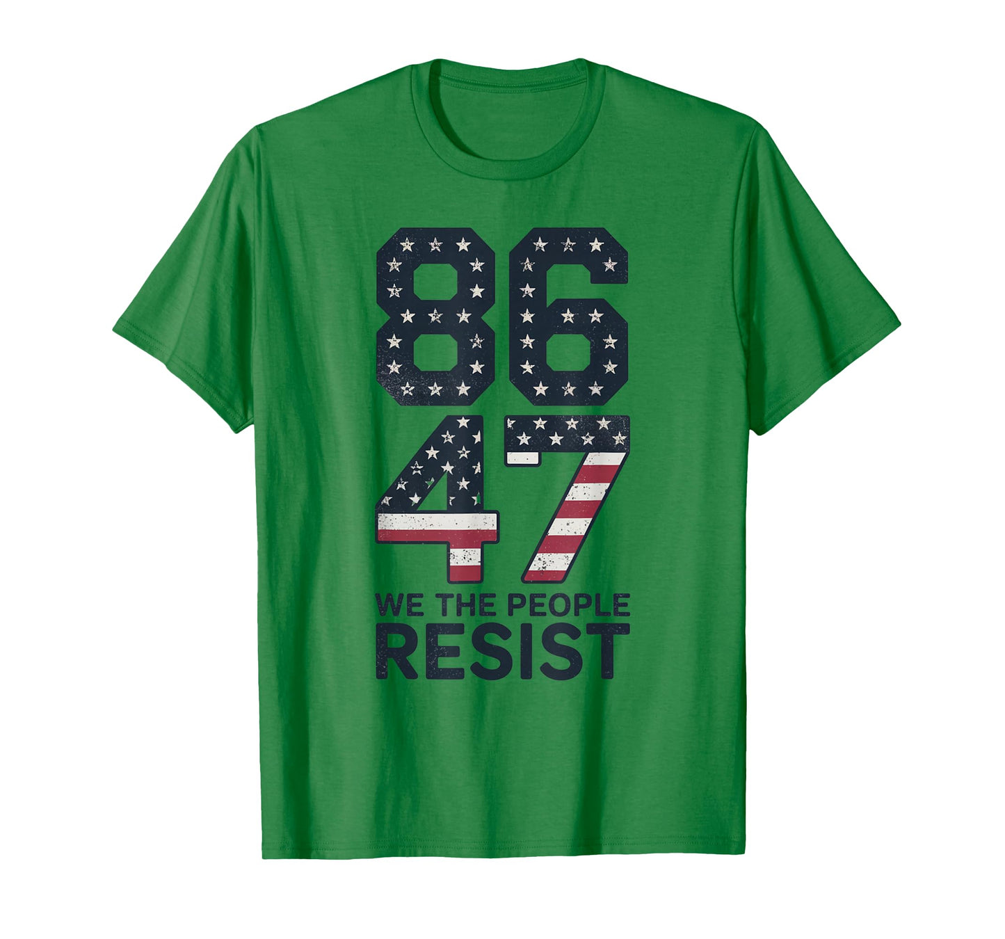 86 47 Resist Anti Trump Vintage 8647 USA Flag Impeach 47 T-Shirt