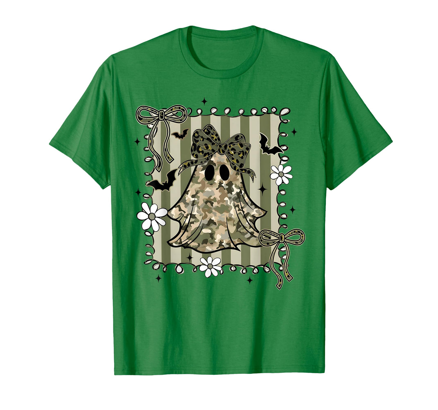 Funny Halloween Camouflage Camo Ghost Hello Hunting Season T-Shirt