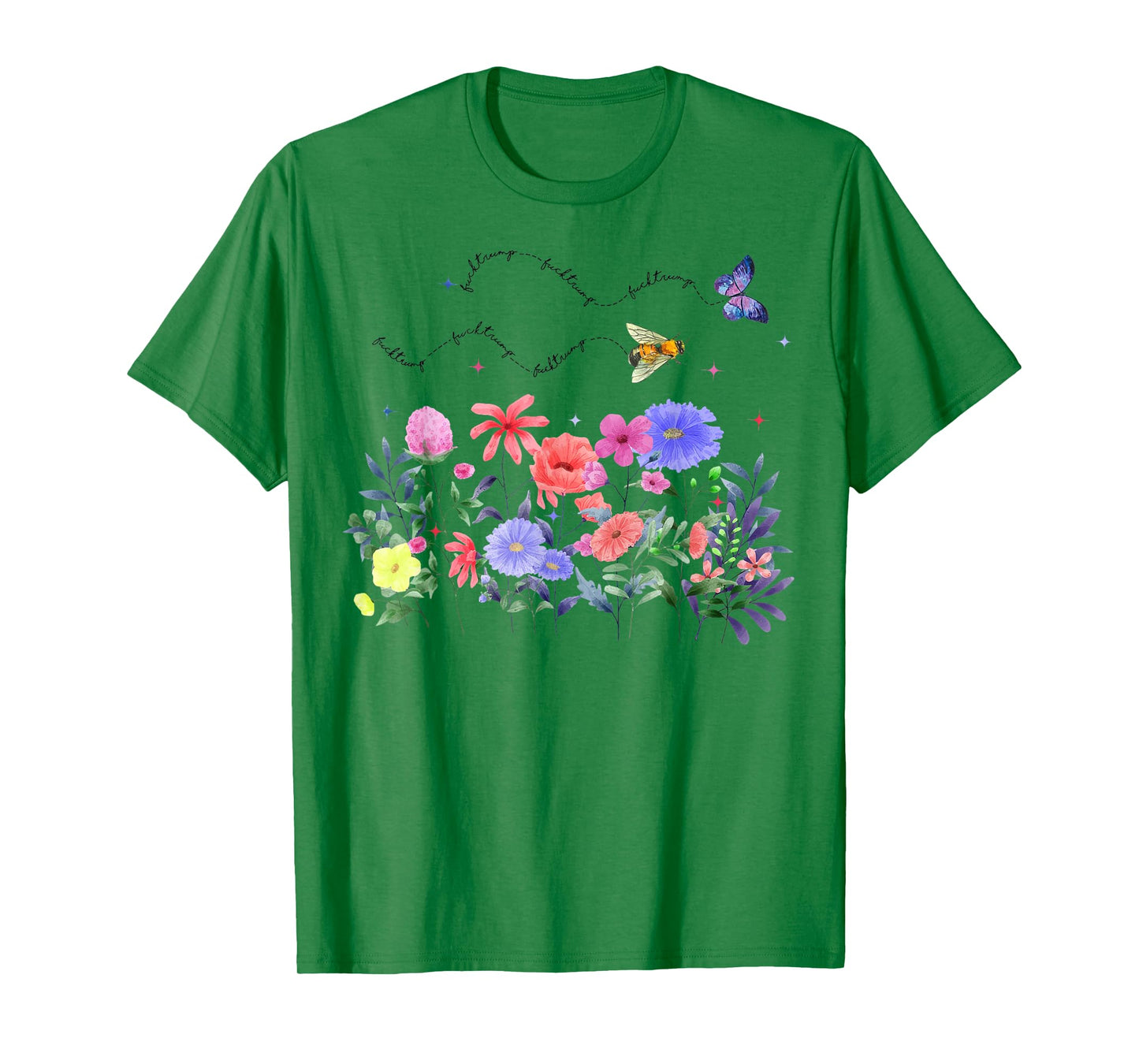 Floral Subtle Anti Trump Democrat Liberal T-Shirt