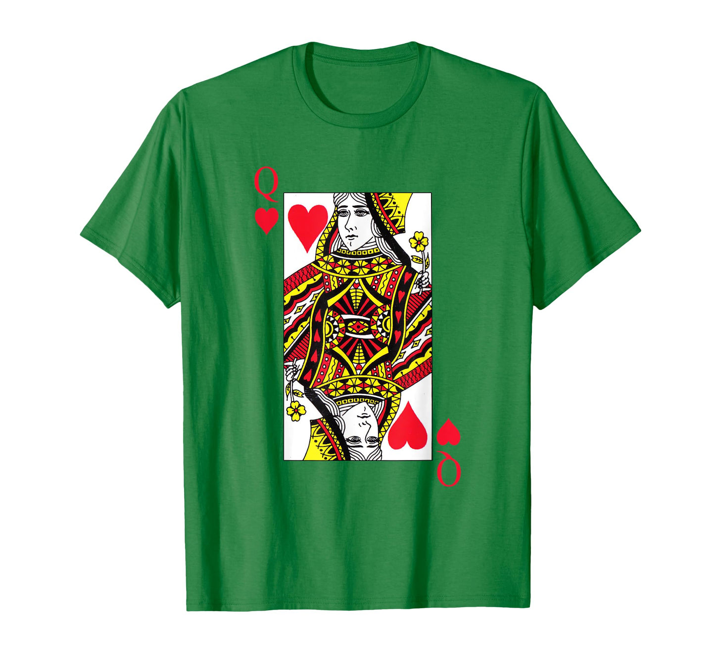 Queen Red Hearts Costume Blackjack Cards Poker 21 Q Tee T-Shirt