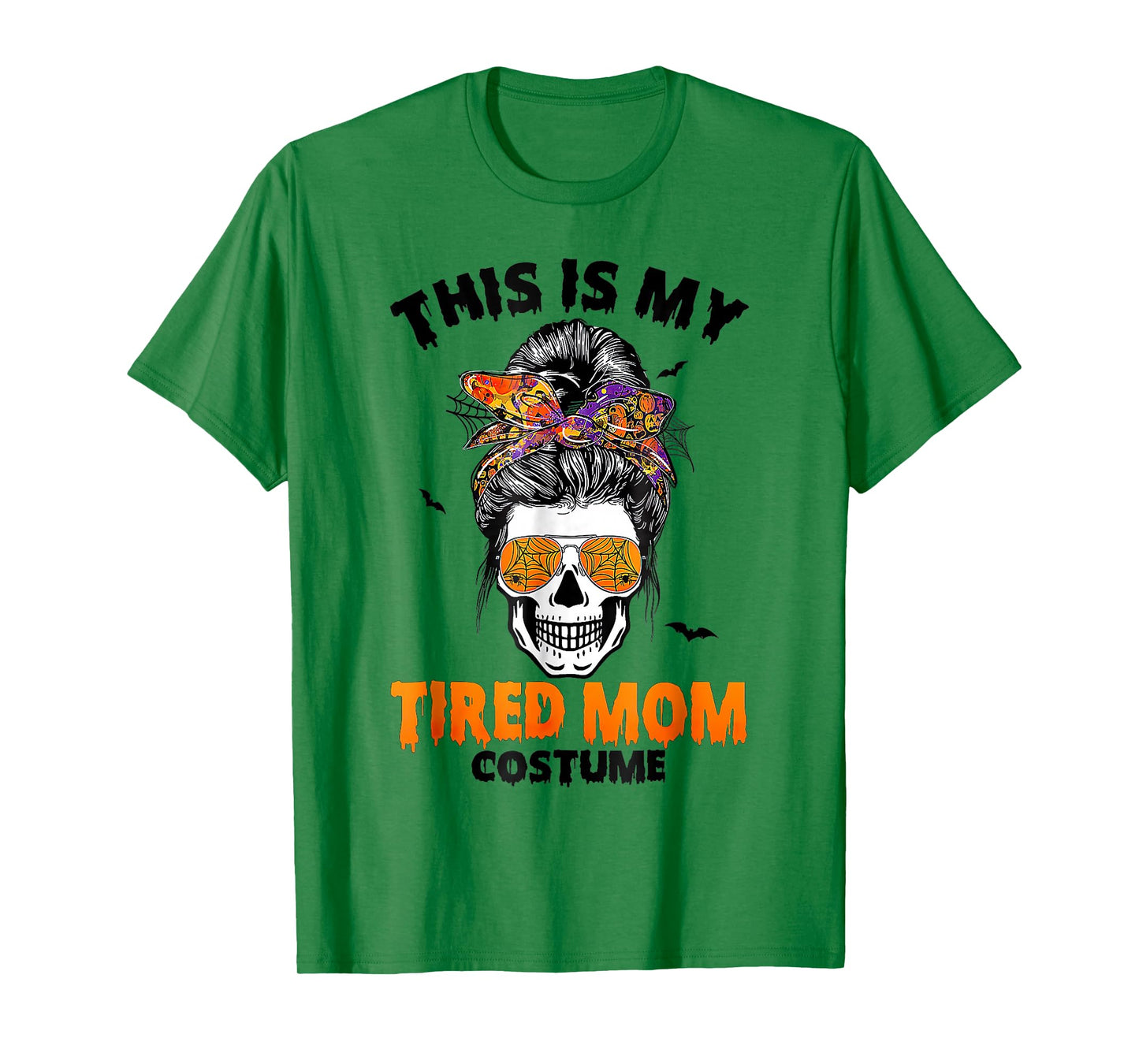 This is My Tired Mom Costume Messy Bun Halloween T-Shirt