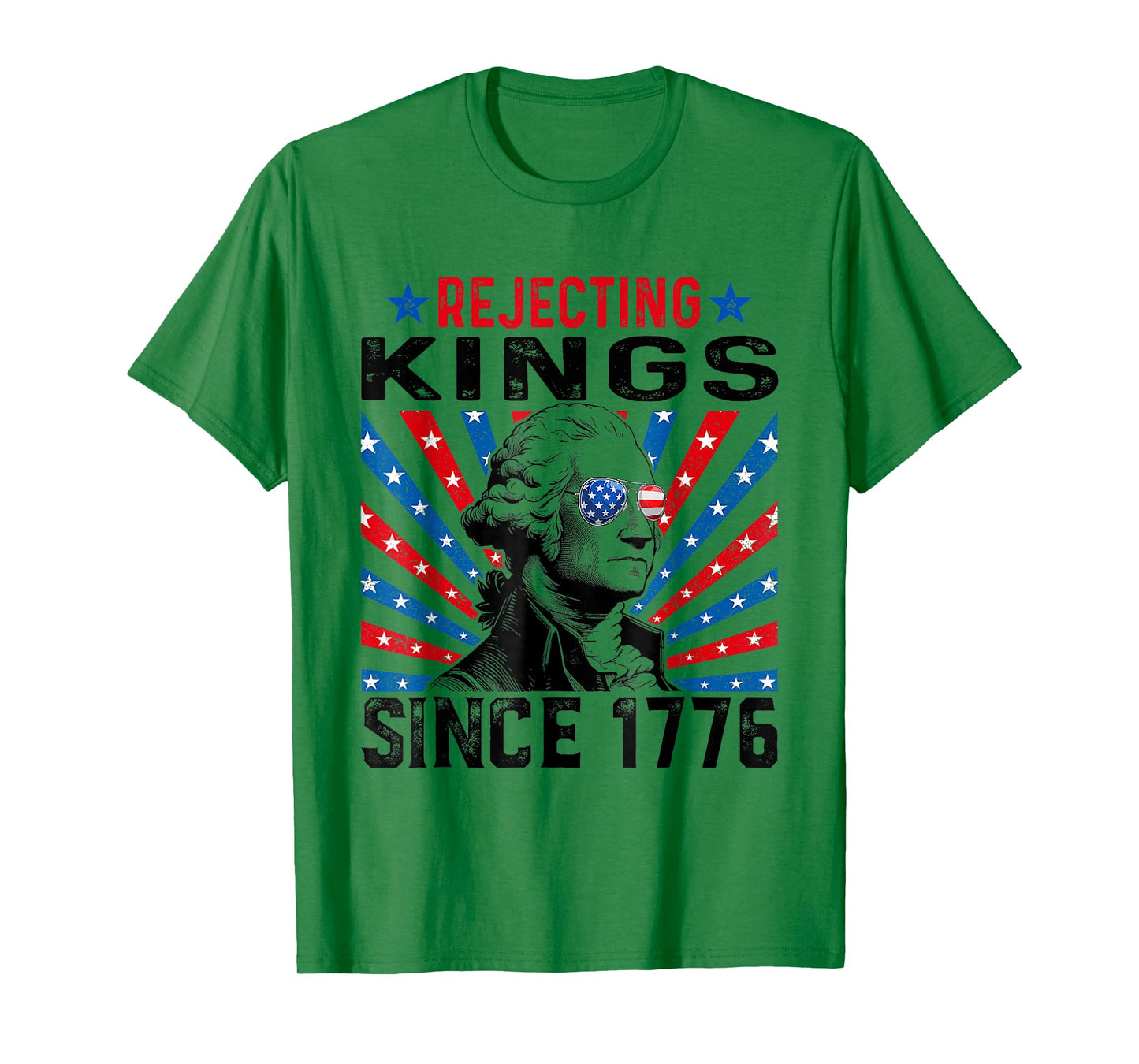 Rejecting Kings Since 1776 Distressed USA Flag Vintage T-Shirt