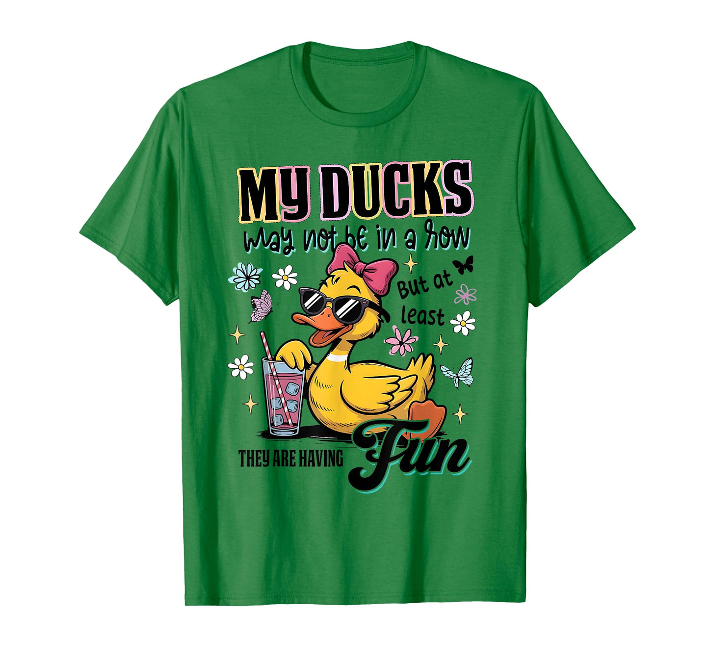 Silly Goose Duck Teacher Not In A Row They Are Having Fun T-Shirt