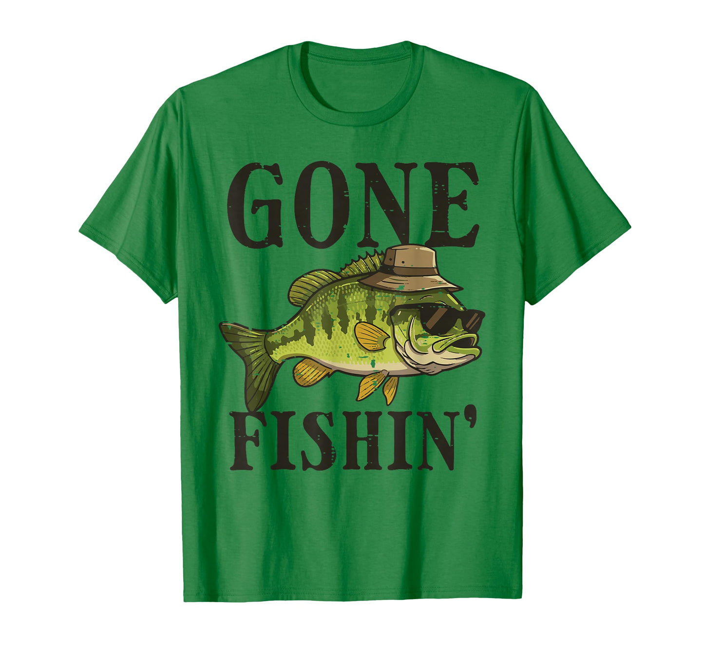Gone Fishing Bass Fish Sunglasses Fisherman Men Women Kids T-Shirt