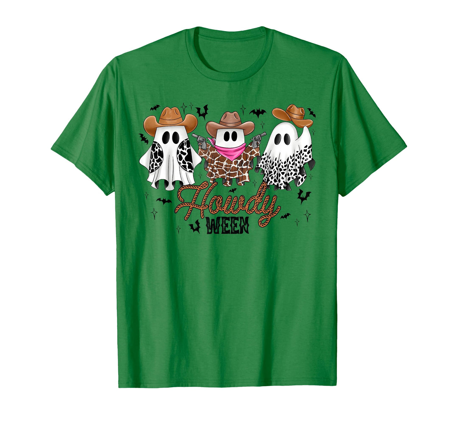 Western Halloween Cowboy Cowgirl Ghost Howdy-ween Ghost Boo T-Shirt