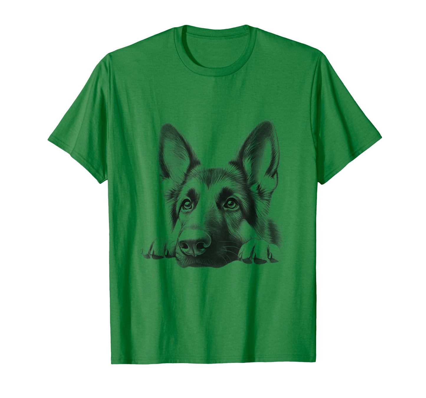 German Shepherd Peeking Design For Men And Women T-Shirt