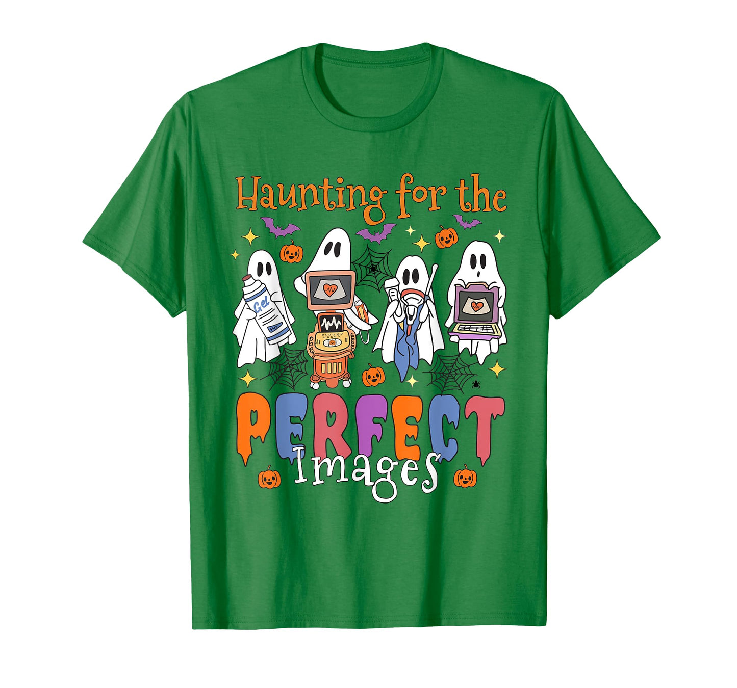 Women Halloween Sonographer Haunting For The Perfect Images T-Shirt