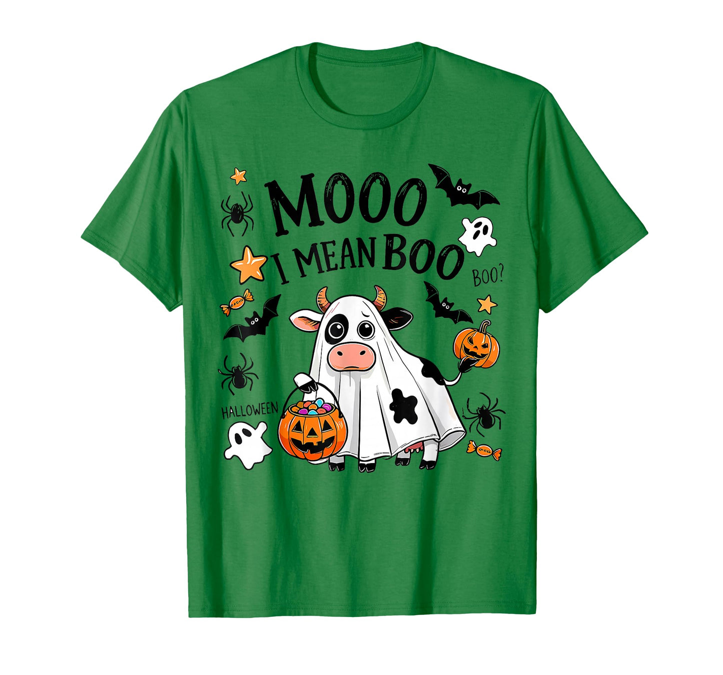 Halloween Moo I Mean Boo Spooky Cute Cows for Men Women Kids T-Shirt