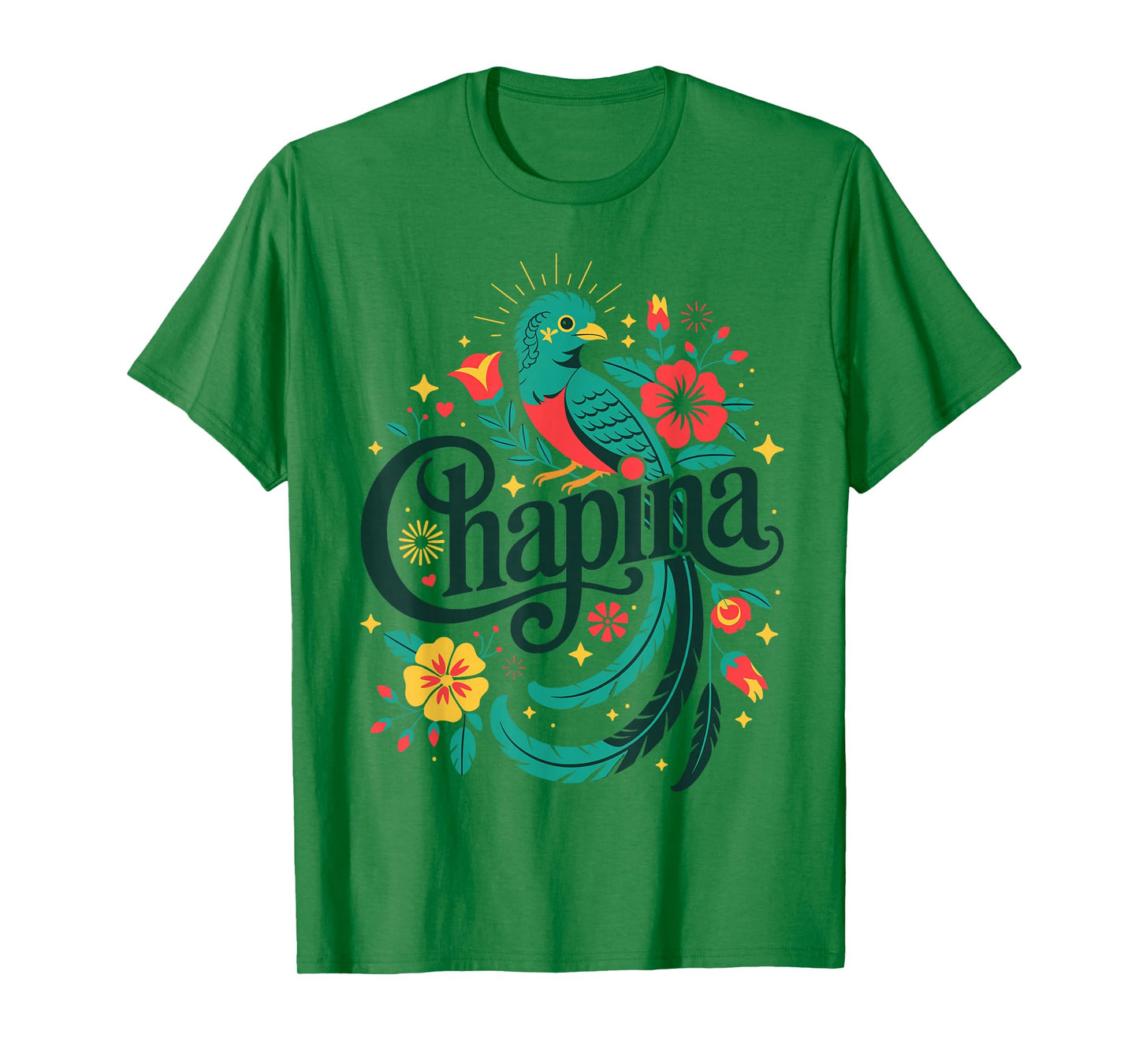 Chapina Guatemalan Pride Design with Quetzal Bird T-Shirt