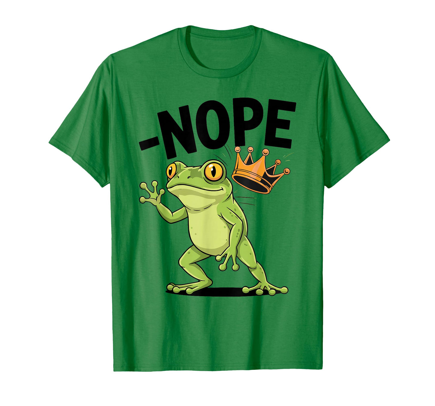 Vintage No Kings in America Funny Frog Kicking Crown T-Shirt