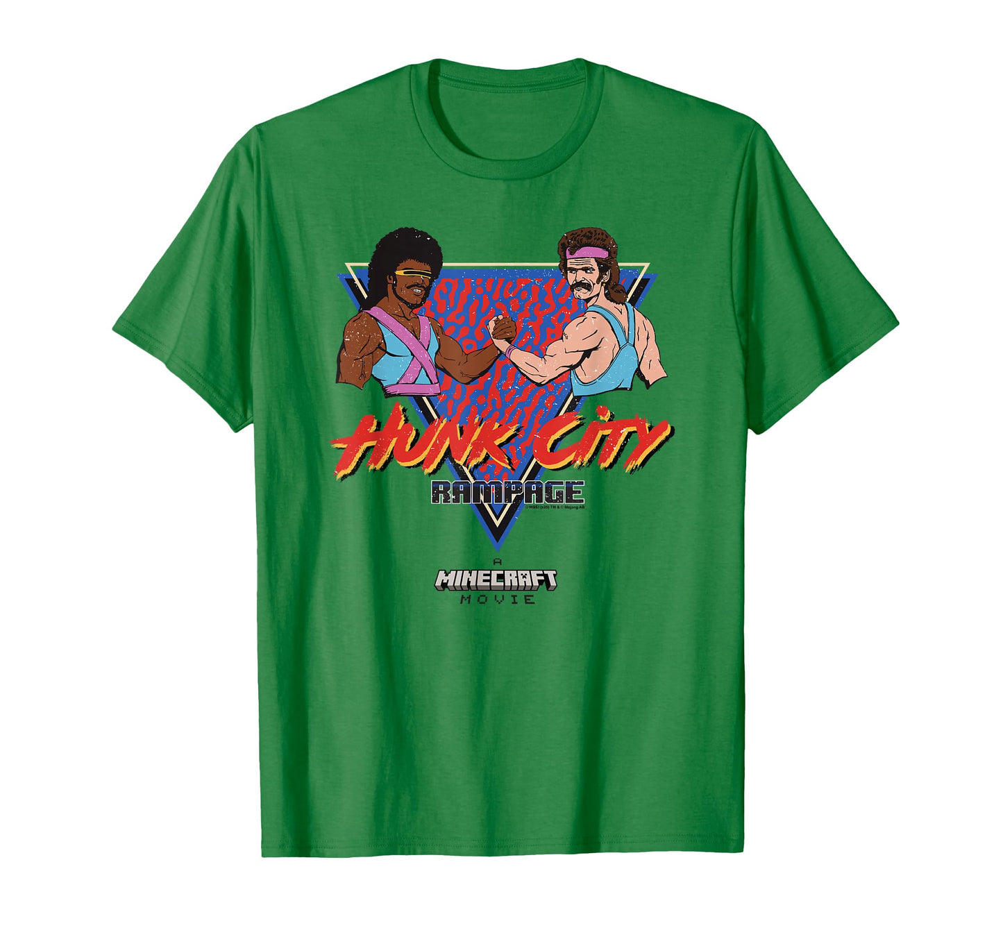 A Minecraft Movie Hunk City Rampage Colorful 90's Logo T-Shirt