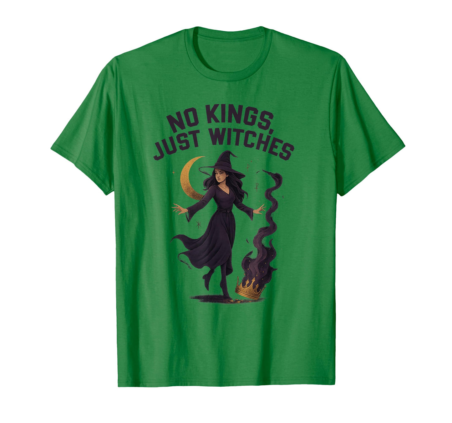 No Kings Just Witches Funny Witchcore Halloween Art T-Shirt