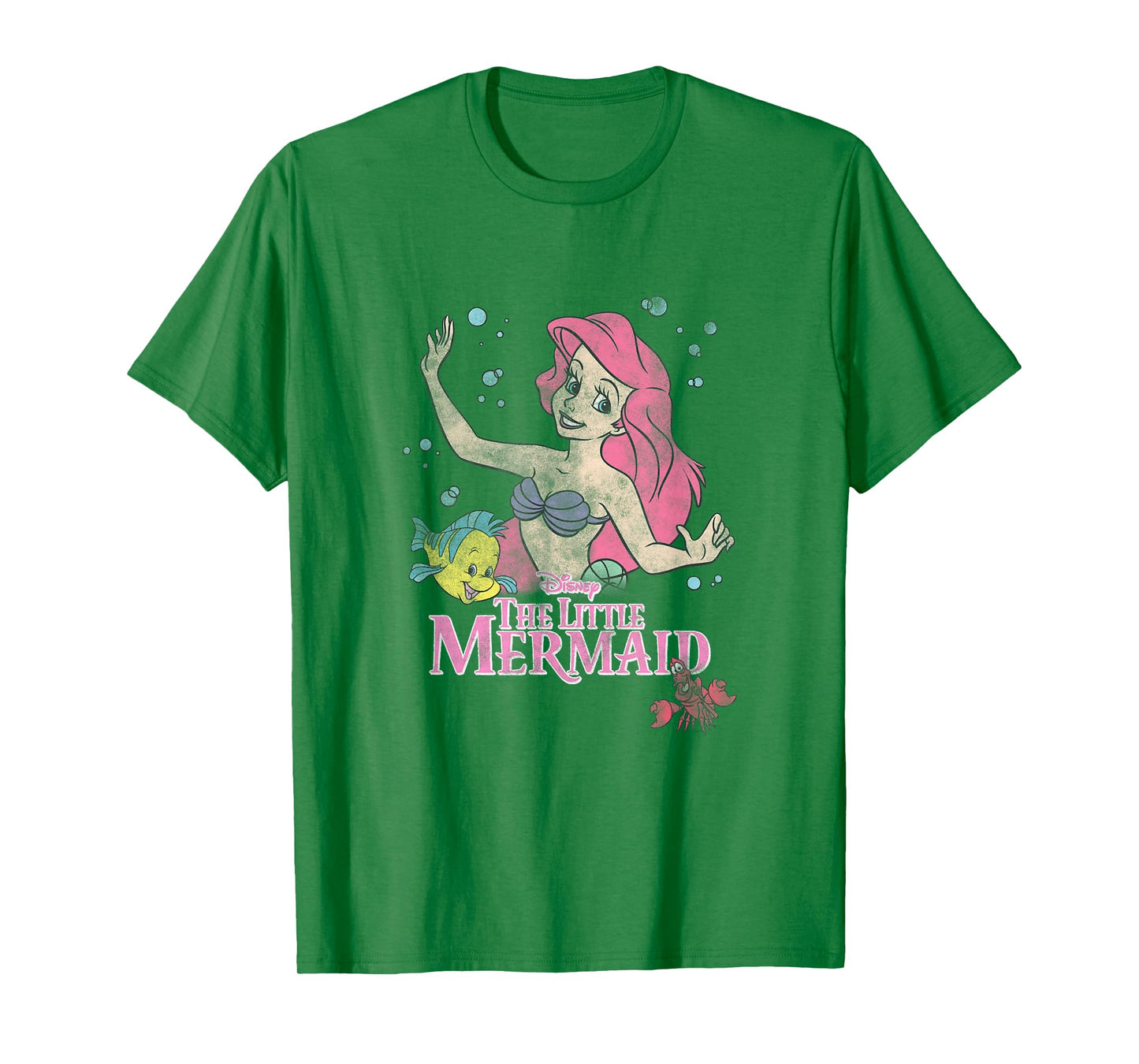 Disney The Little Mermaid Ariel Flounder Sebastian Vintage T-Shirt