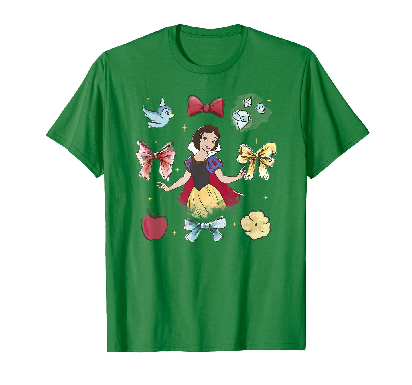 Disney Princess Snow White Beauty Iconic Watercolor Elements T-Shirt
