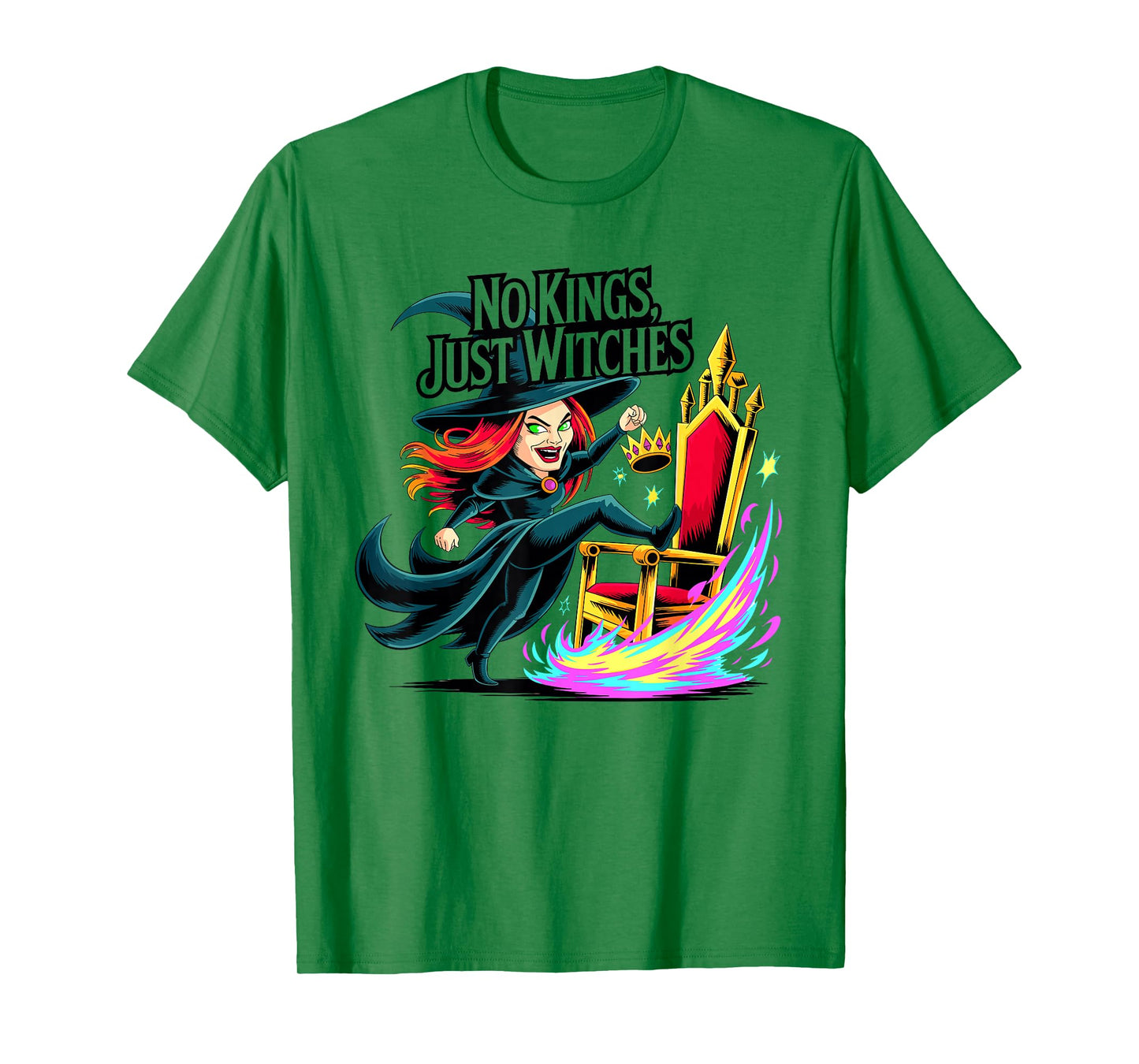 No Kings Just Witches Funny Witchcore Halloween Humor T-Shirt