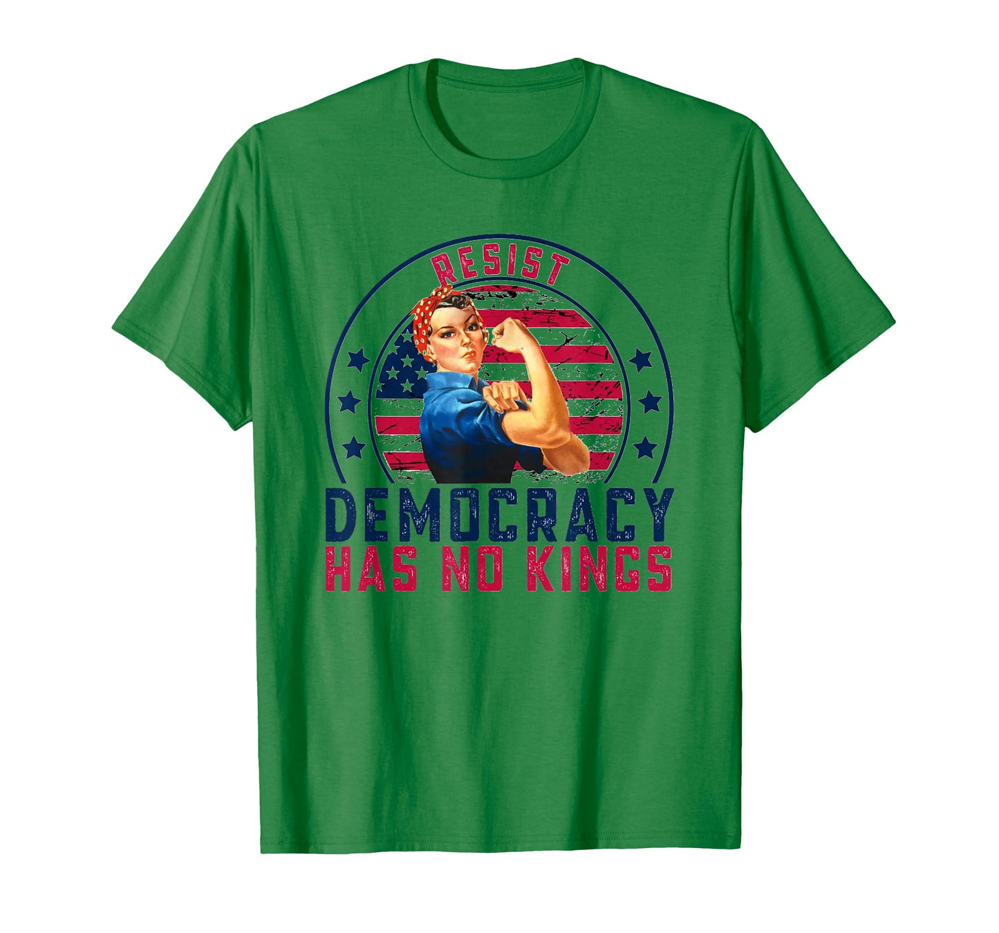 Resist Democracy Has No Kings Vintage Patriotic Political T-Shirt