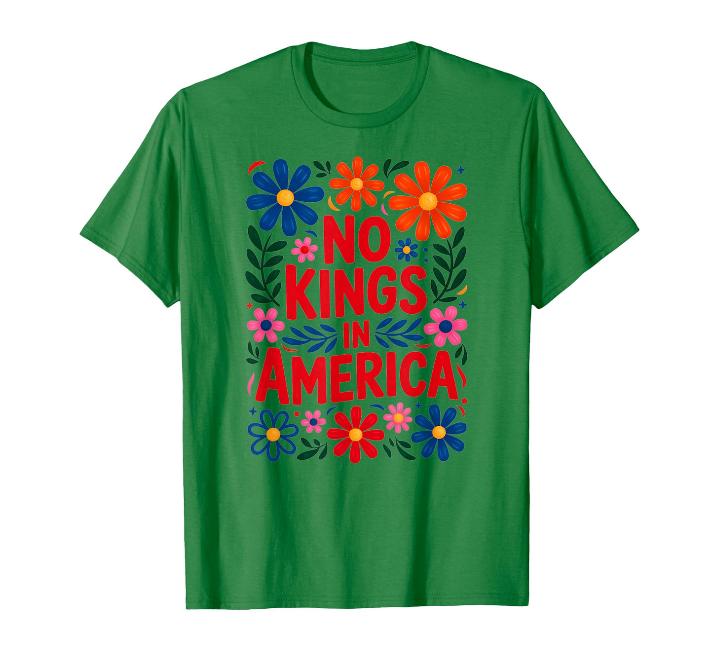 No Kings in America Floral Wildflowers Women T-Shirt