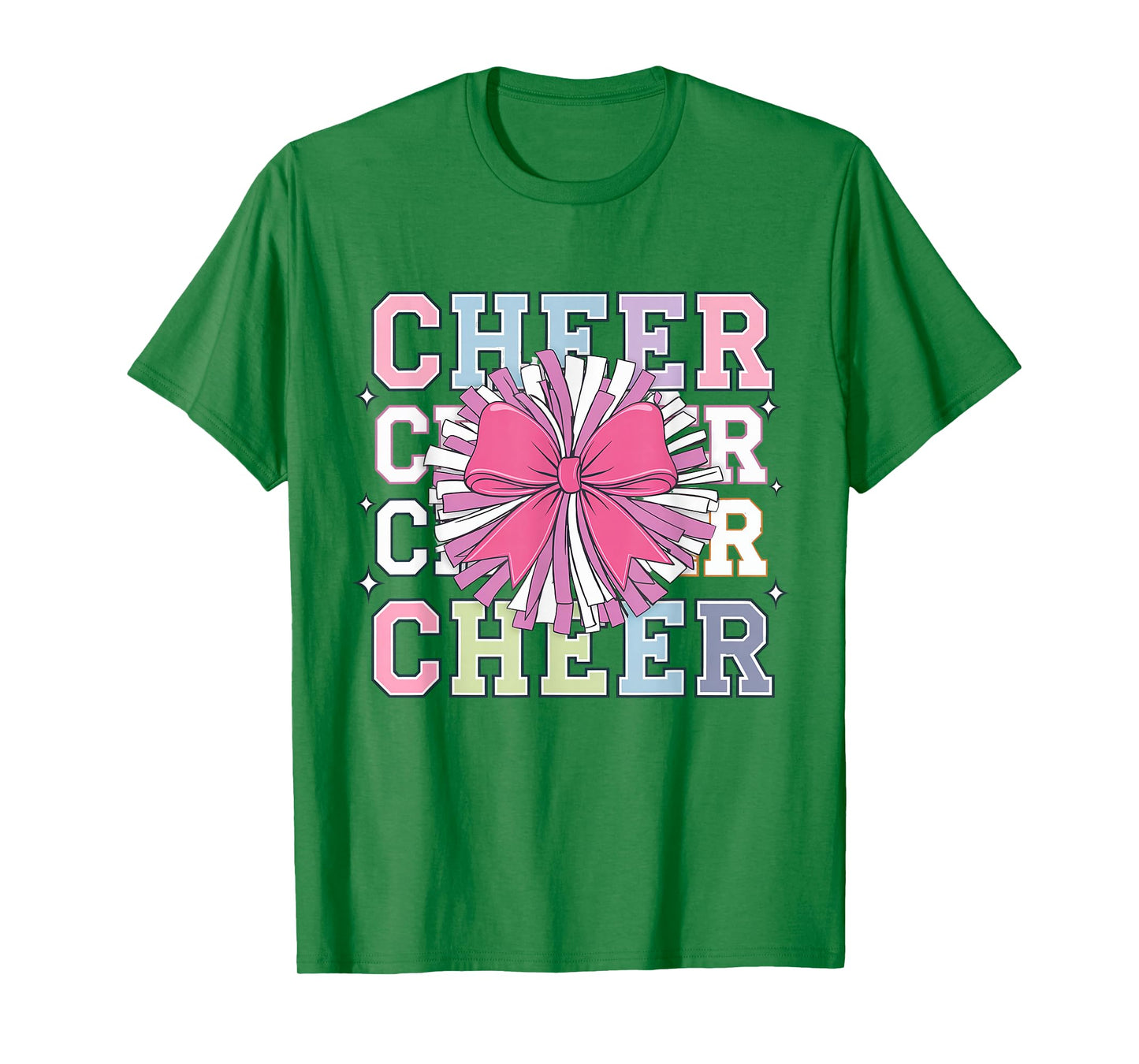 Groovy Cheer Coquette Bow Cheerleading Lover Cheerleader T-Shirt