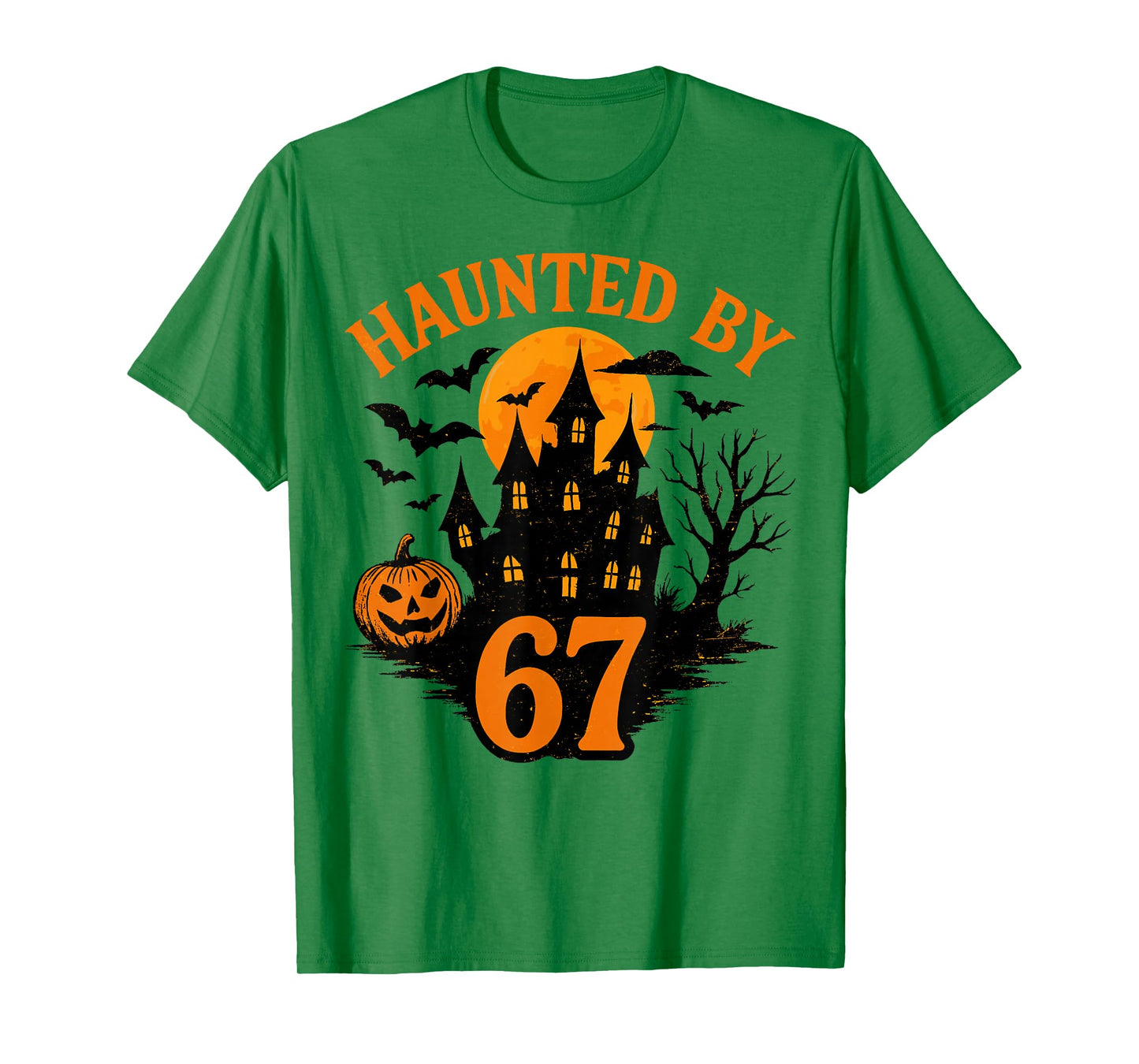 Funny Six Seven Meme Halloween Haunted by 6 7 T-Shirt