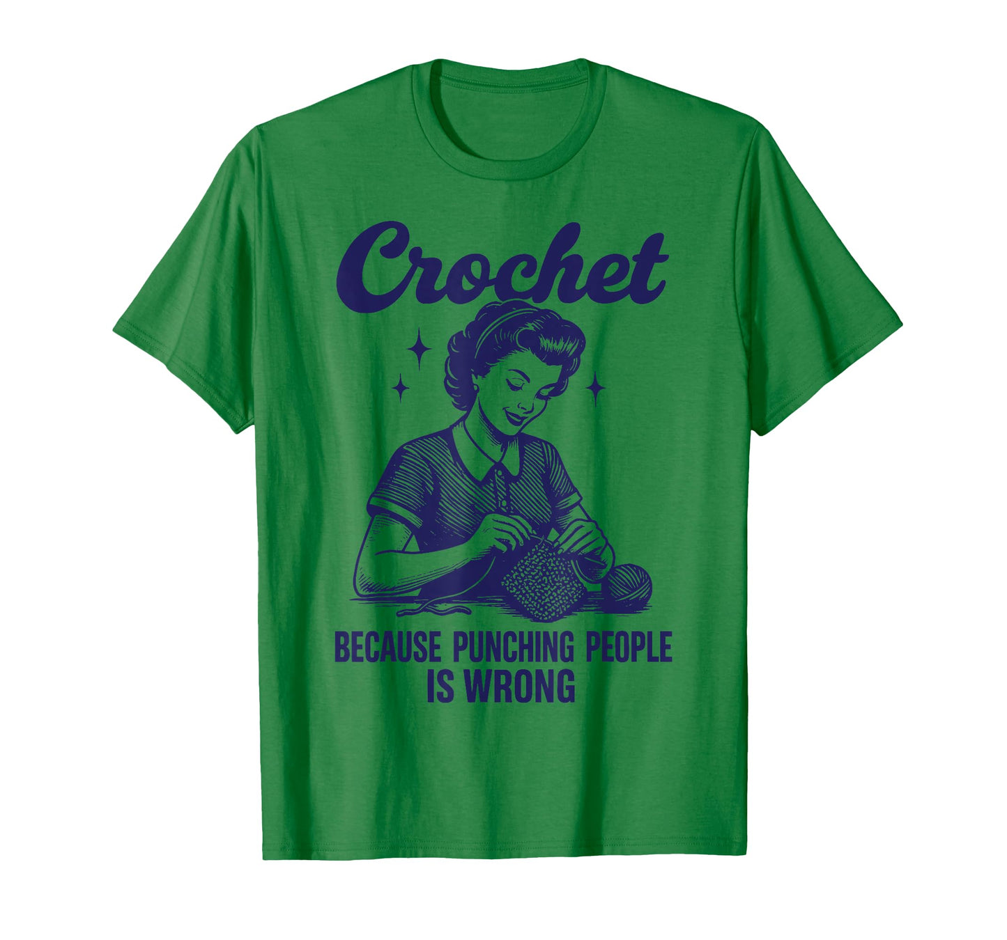 Crochet Because Punching People Is Wrong T-Shirt
