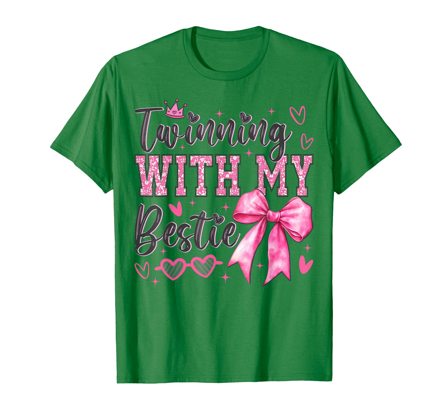 Twinning with My Bestie Coquette Spirit Week Girls T-Shirt