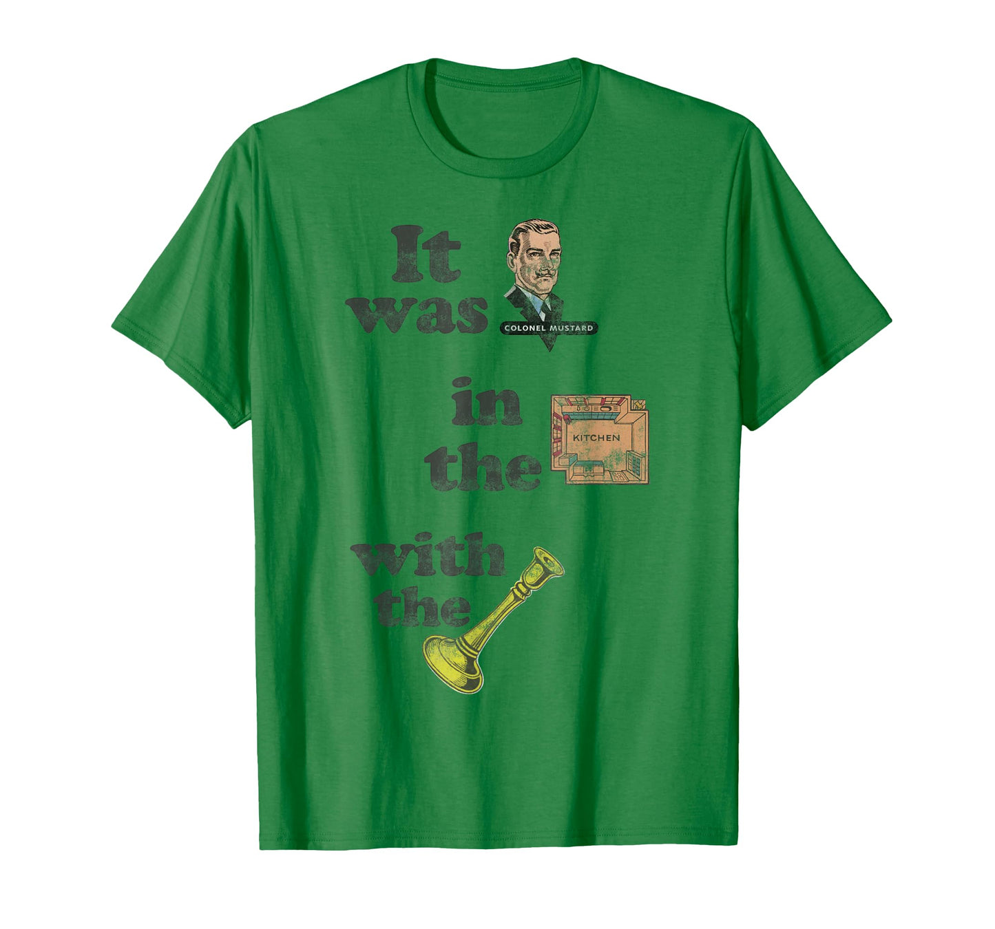 Clue It Was Colonel Mustard Distressed With The Candlestick T-Shirt