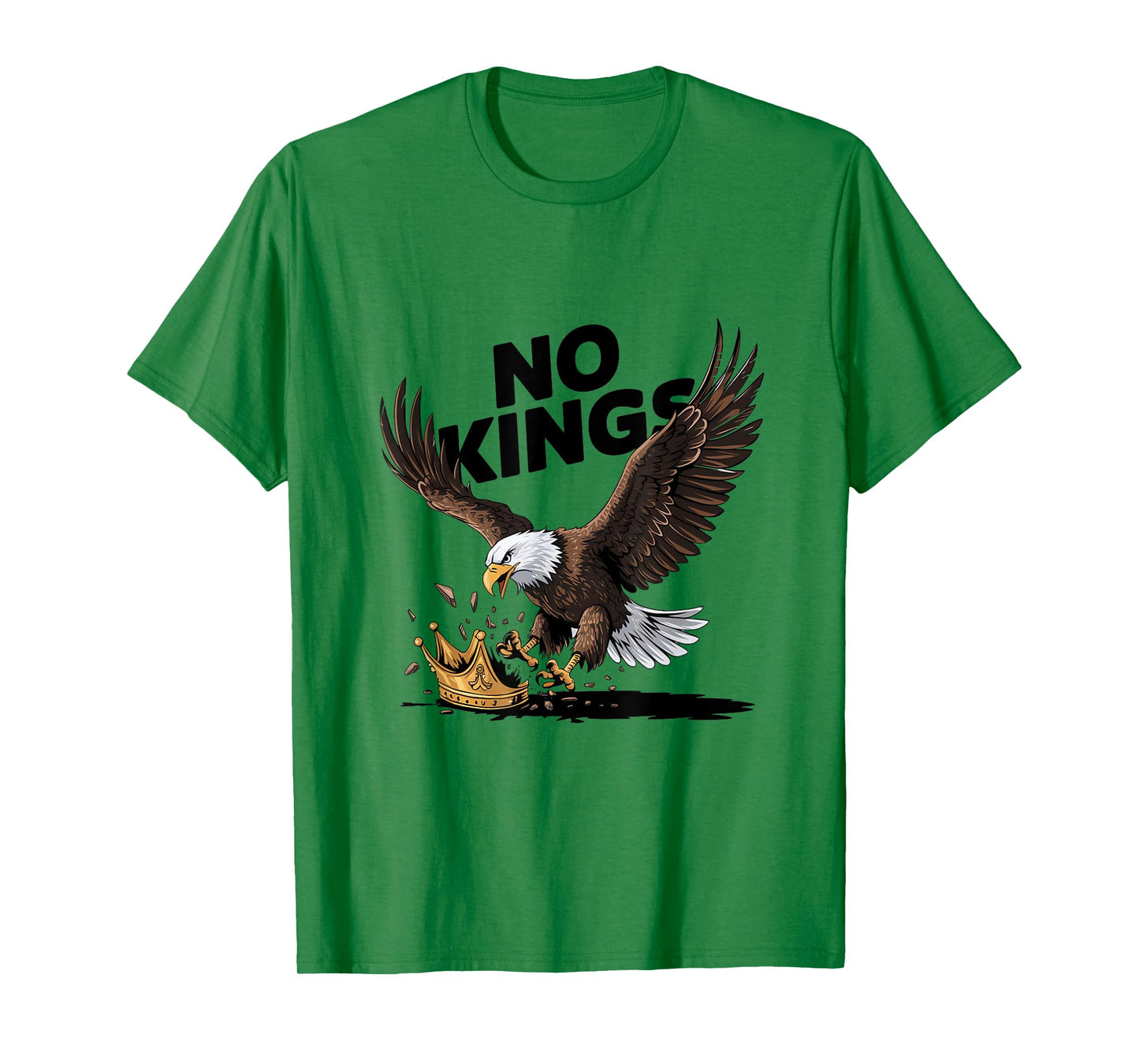 No Kings In America Bald Eagle Patriotic T-Shirt