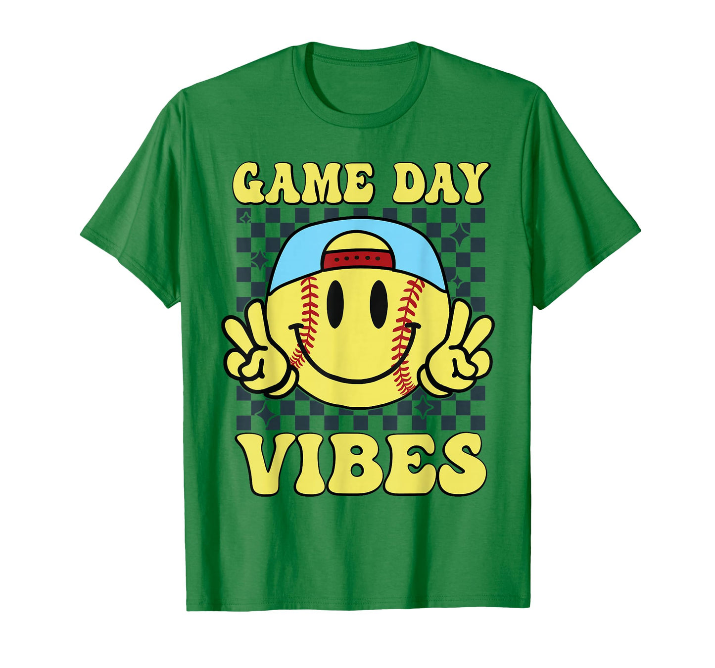 Softball Game Day Vibes Retro Groovy Game Day Girls Women T-Shirt